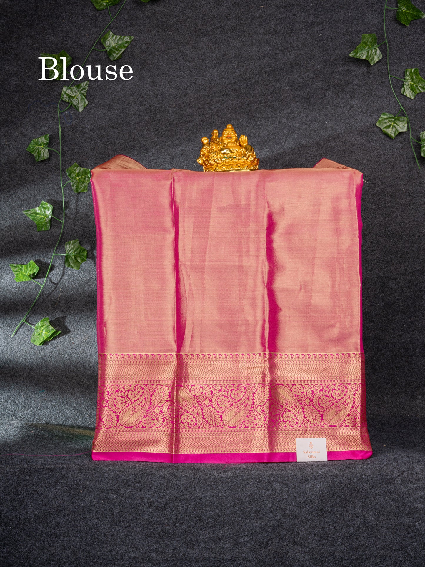 Semi Silk Pattu Pavadai Tissue (Manthulir Green) with Pink Blouse 27"