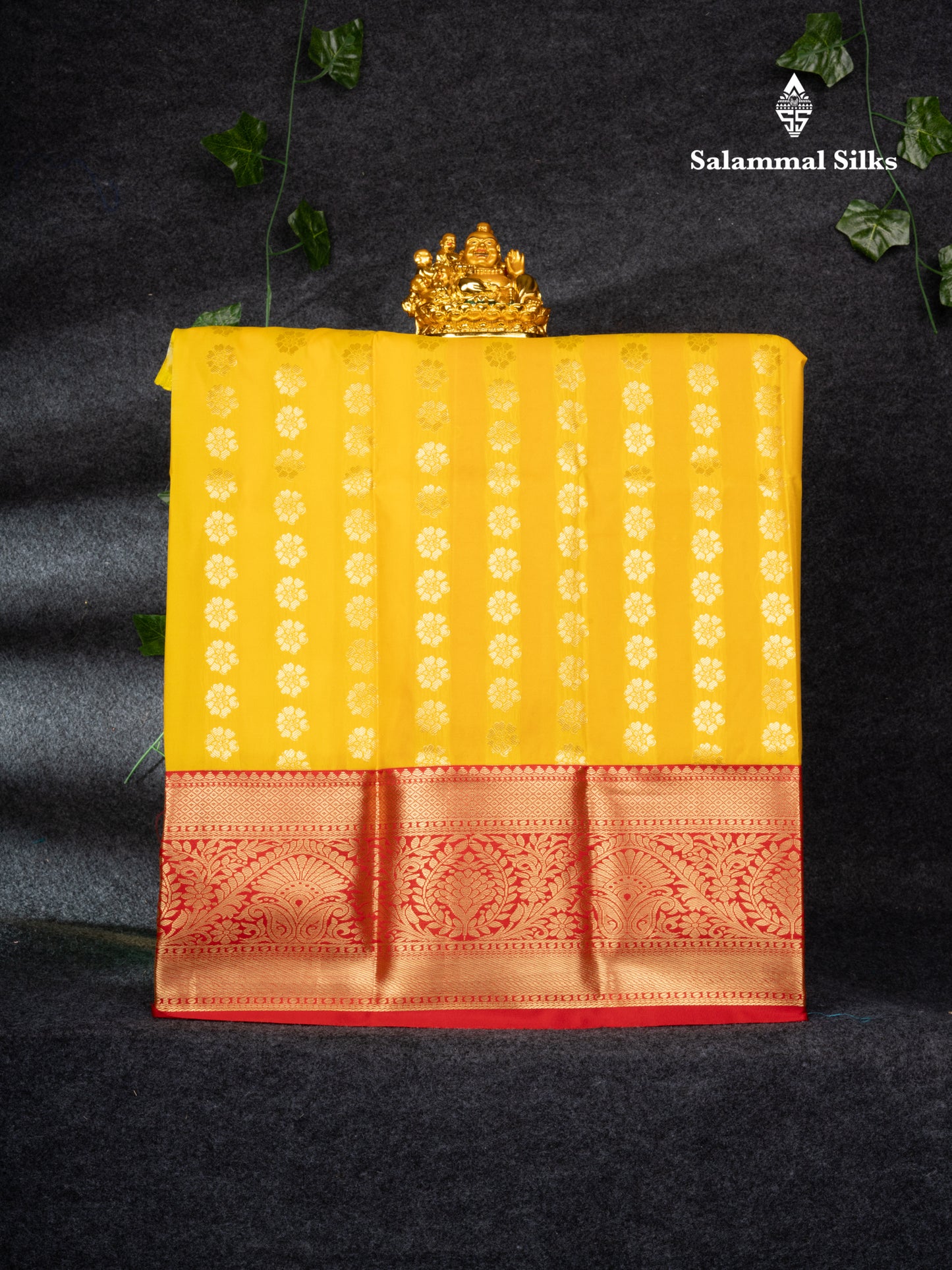 Semi Silk Pattu Pavadai (Yellow) with Chilly Red Blouse 27"