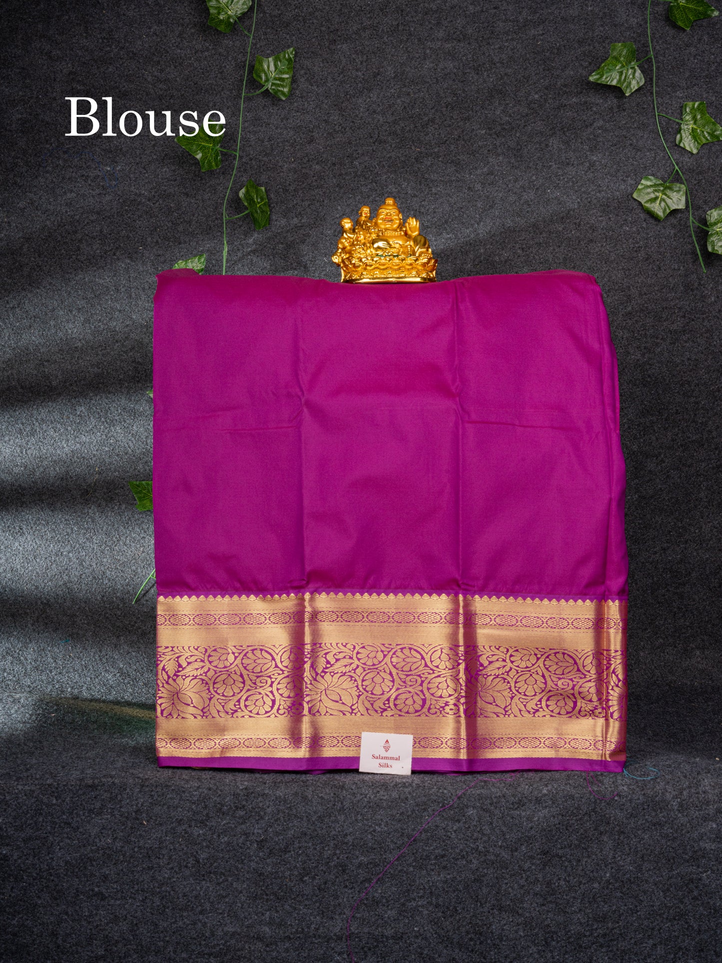 Semi Silk Pattu Pavadai (Green) with Purple Blouse 27"