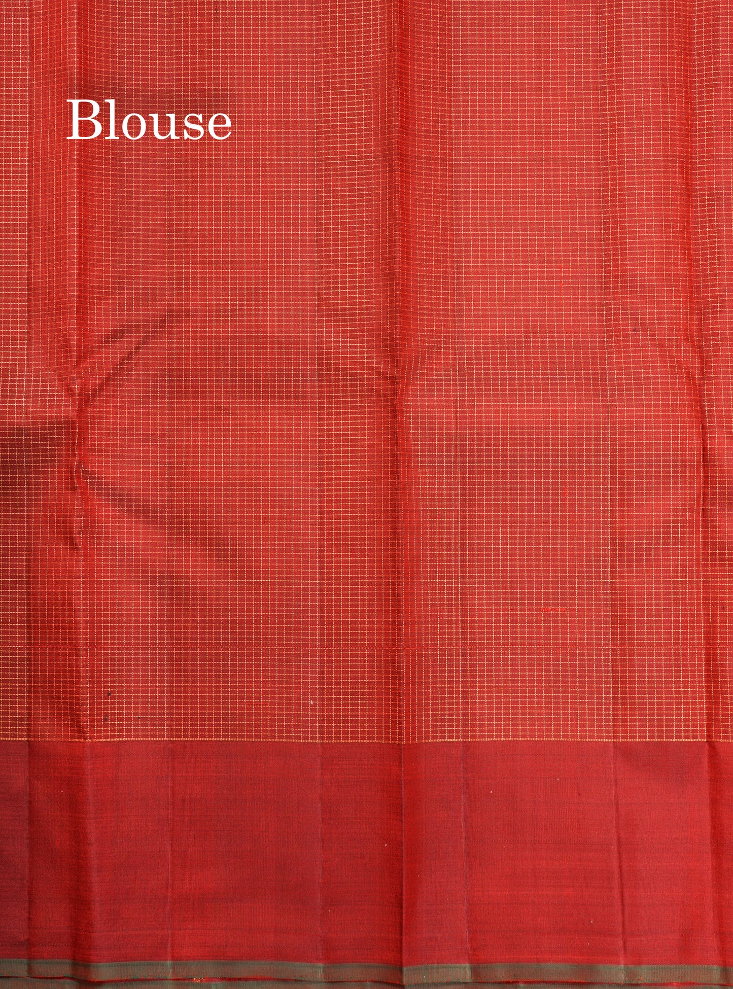 Maroon Tiny Checks Pure Kanjivaram Silk Saree With Self Border