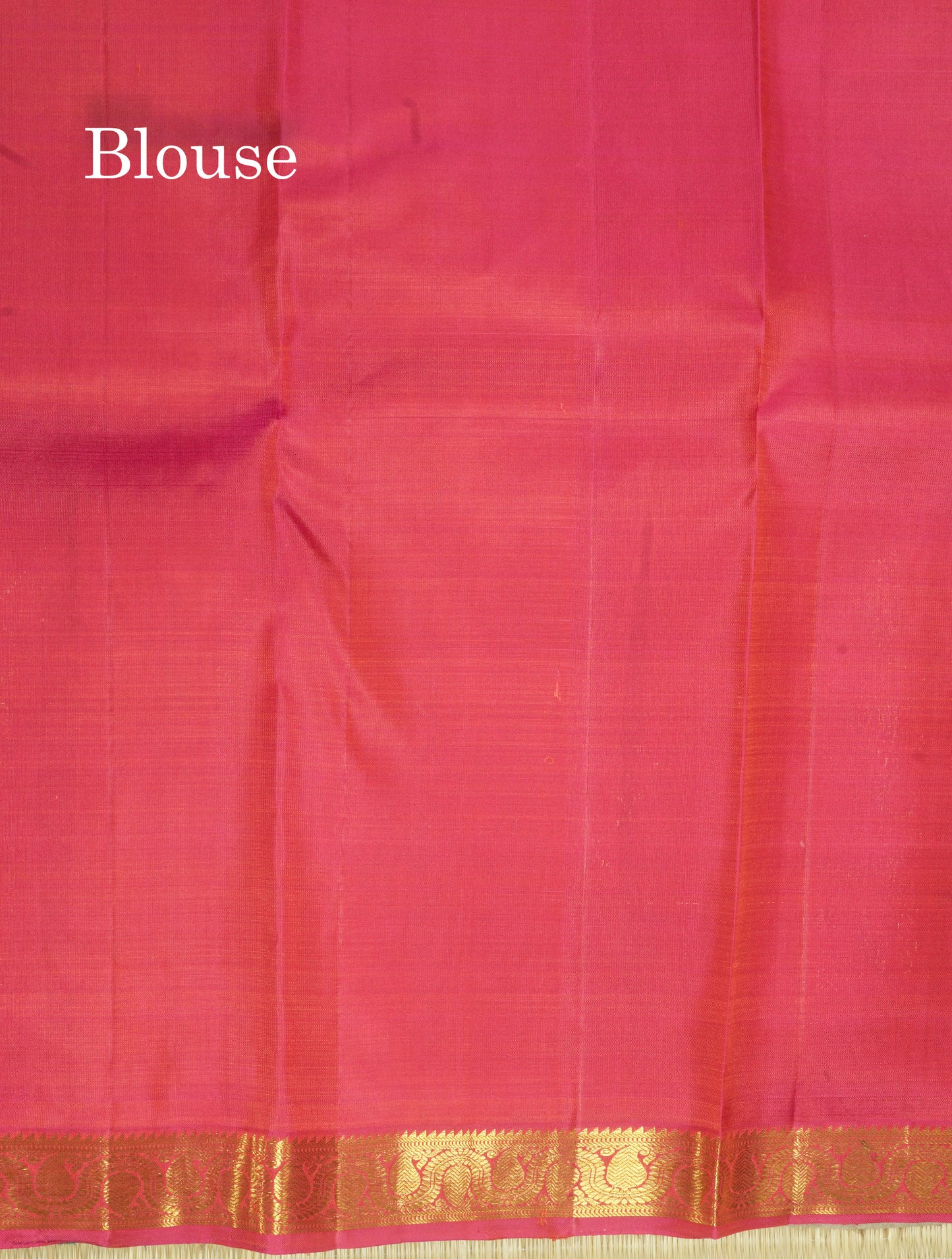 Saffire Green Pure Kanjivaram Silk Saree With Small Gold Zari Border