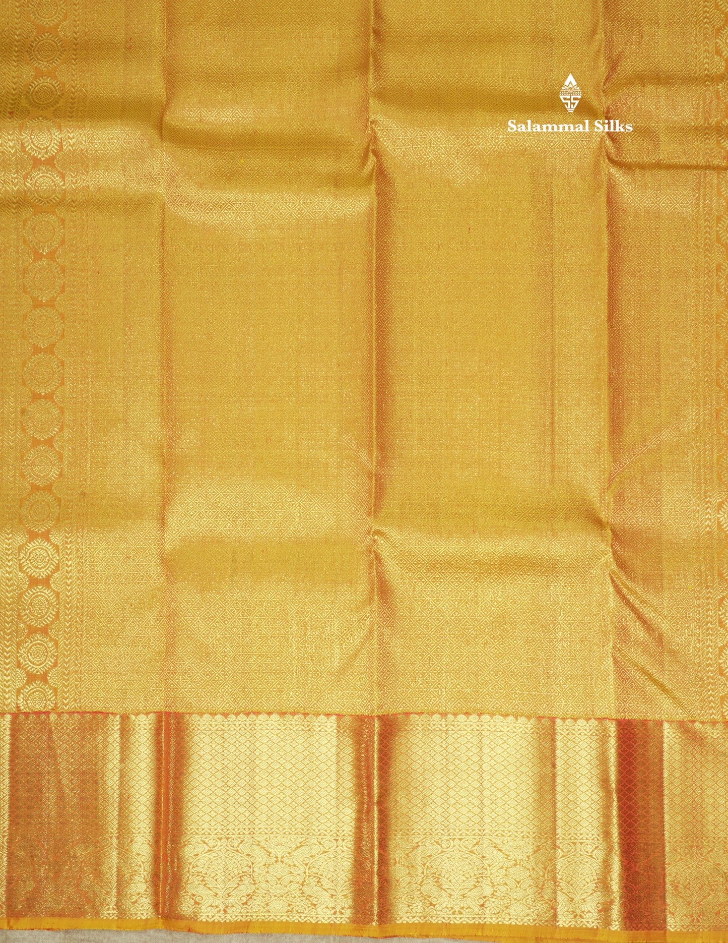 Dark Maroon Pure Kanjivaram Silk Saree with Contrast Traditional Mustard Yellow Border