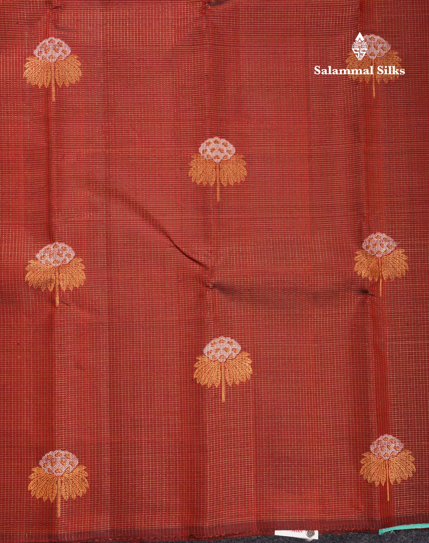 Maroon Vairaoosi Tiny Zari Checks Pure Kanjivaram Silk Saree With Fancy Contrast Multicolour Paalum Pazham Checks Pallu & Blouse