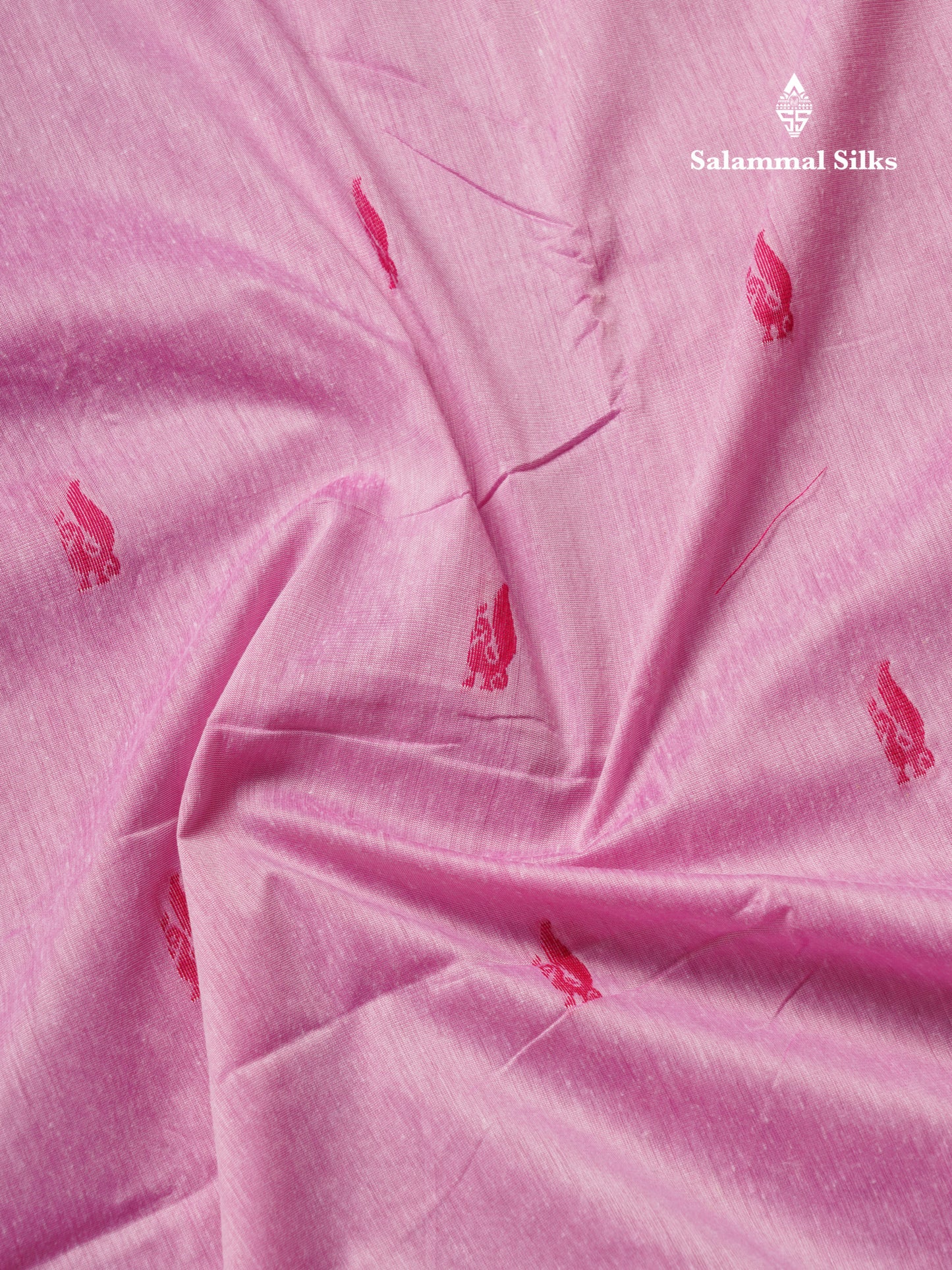 Lavender Kalyani Cotton Saree With Contrast Magenta Pink Border