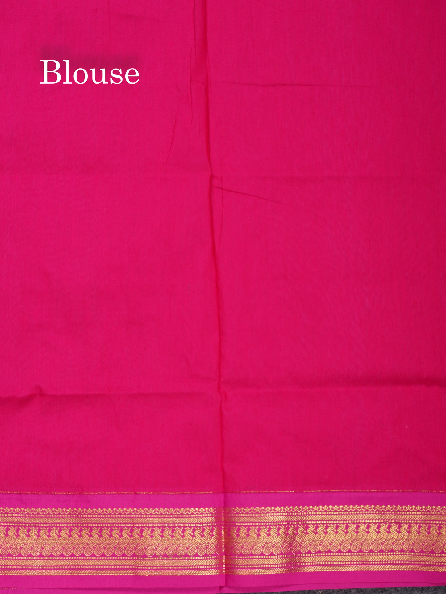 Lavender Kalyani Cotton Saree With Contrast Magenta Pink Border