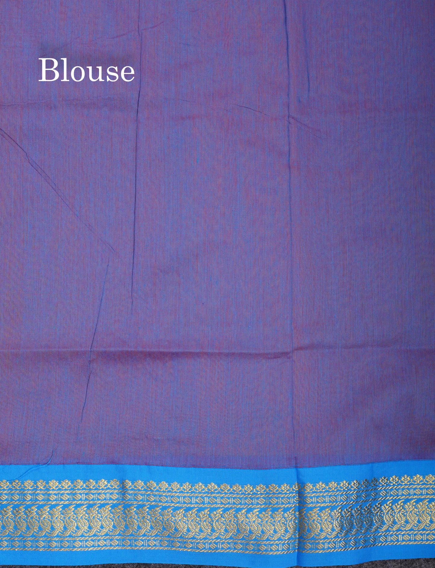 Yellow Kalyani Cotton Saree With Contrast Sky Blue Border