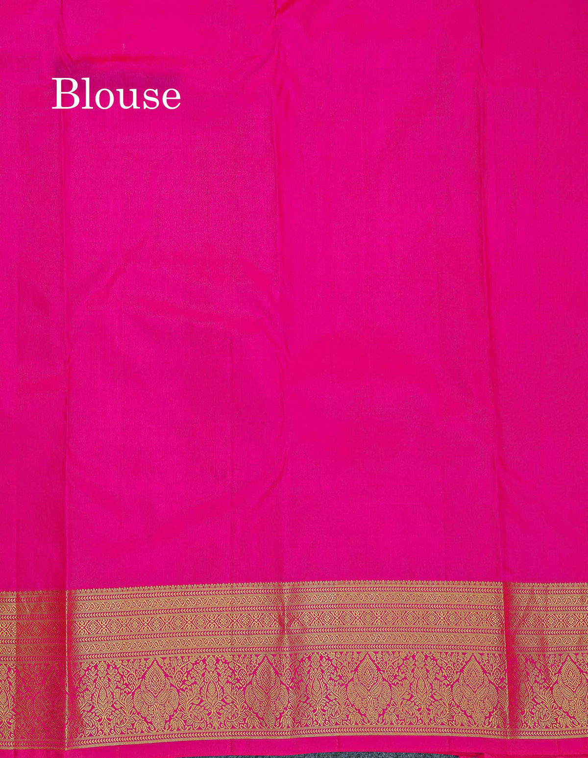 Pure Kanjivaram Silk Saree - Magenta Colour Body With Butta & Contrast Pink Border