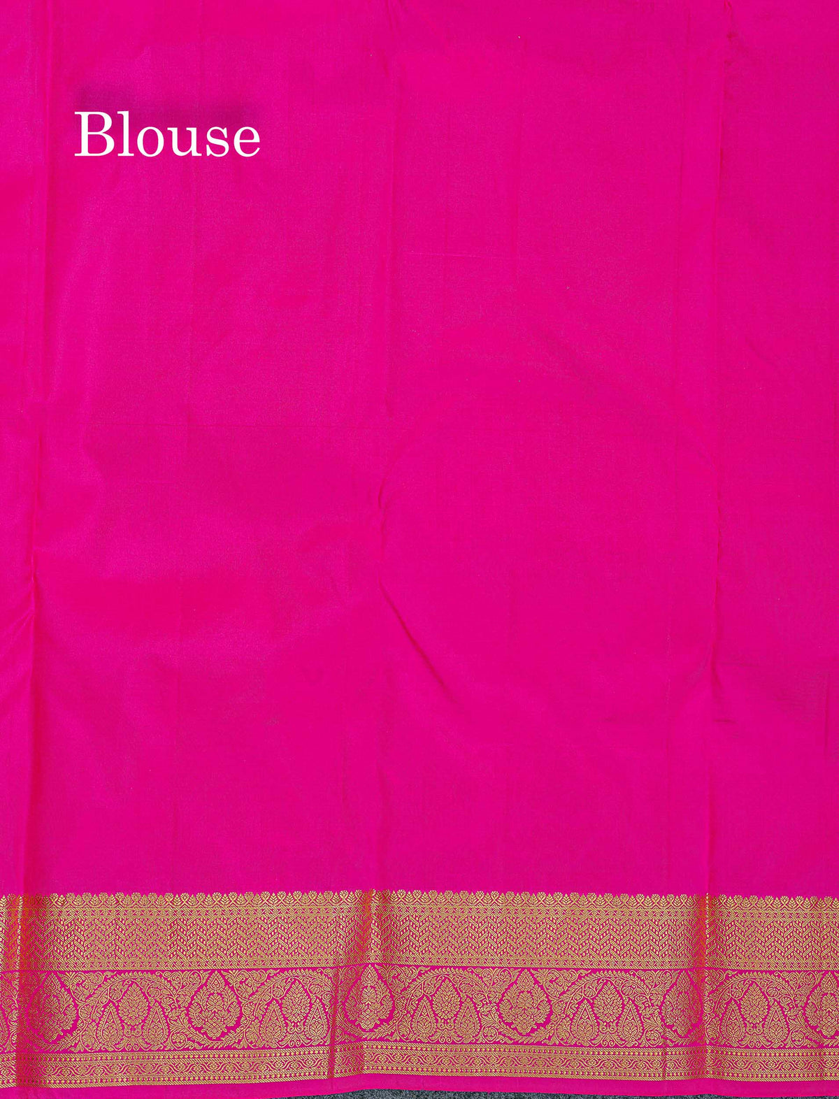 Pure Kanjivaram Silk Saree - Half White Colour Body With Zari Butta & Contrast Pink Blouse