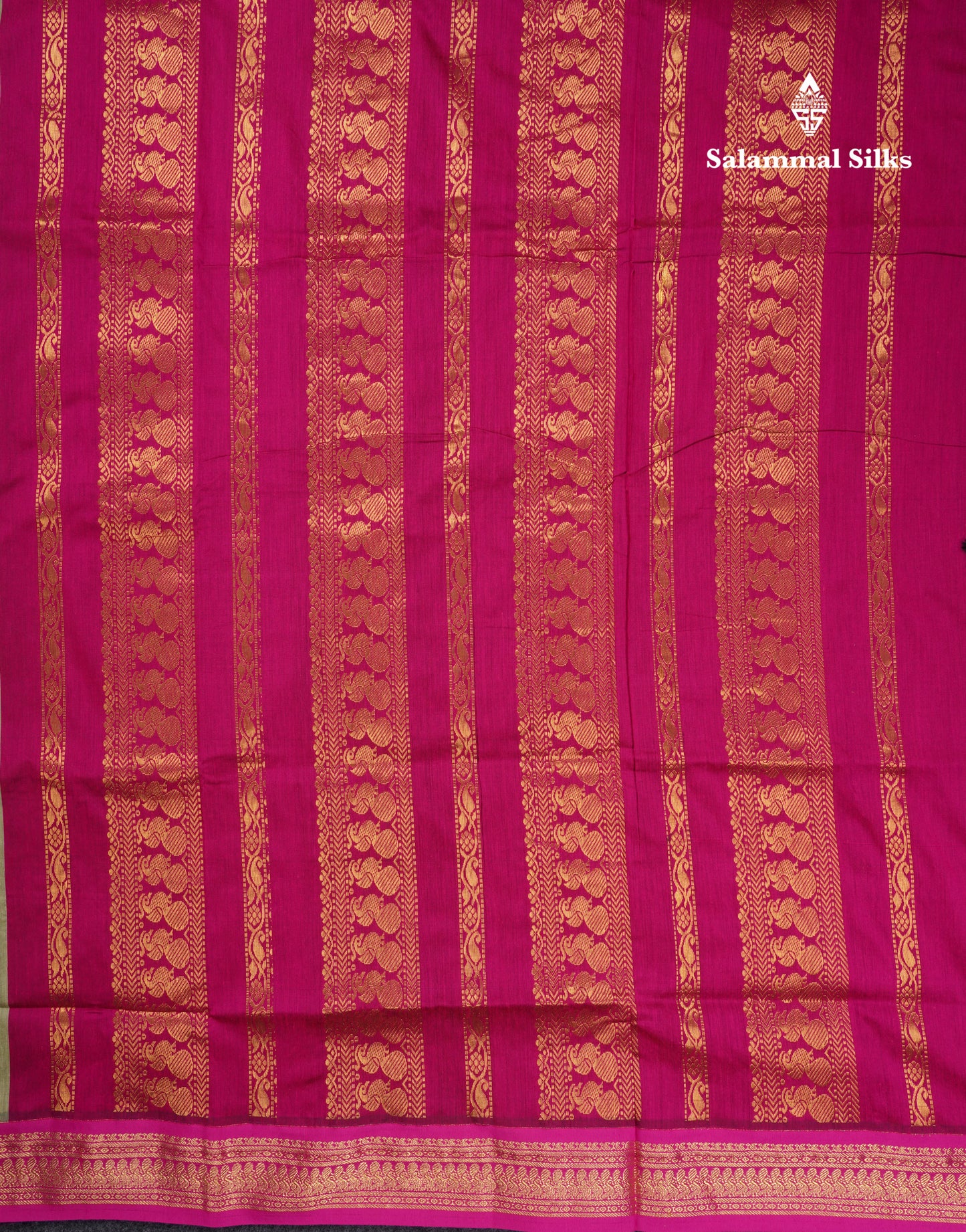 Pista Green Kalyani Cotton Saree With Contrast Pink Border