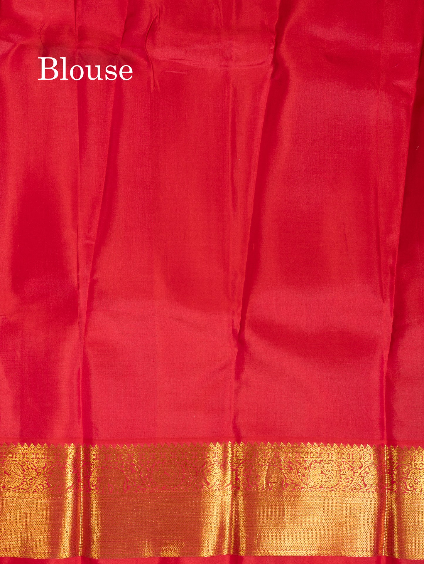 Beautiful Dark Navy Blue Pure Kanjivaram Silk Saree With Contrast Chilly Red Traditional Border