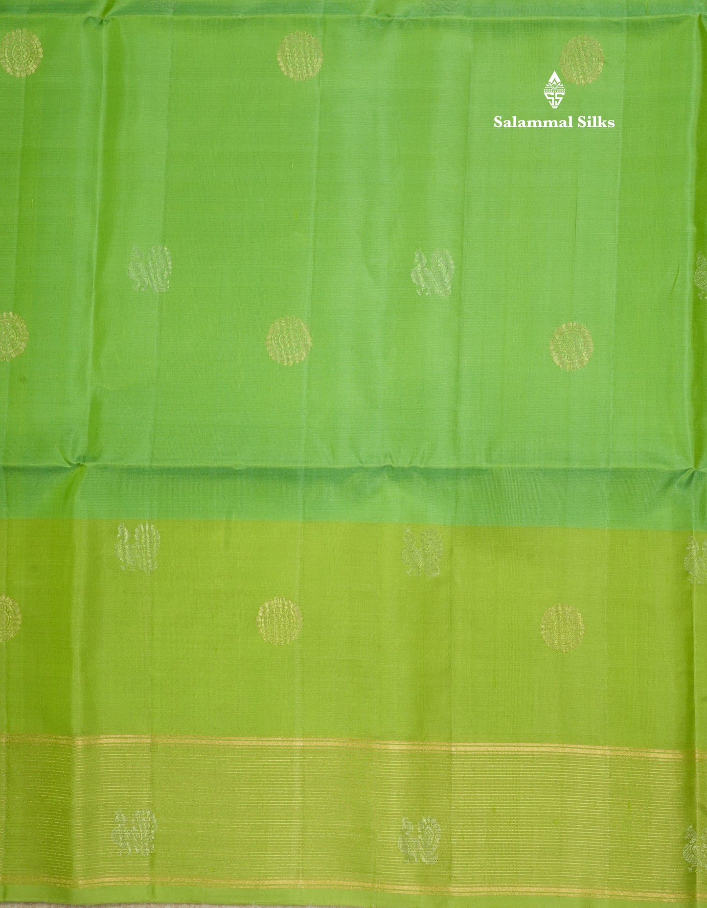 Beautiful Light Green Pure Kanjivaram Soft Silk Saree With Contrast Light Elaichi Green Border