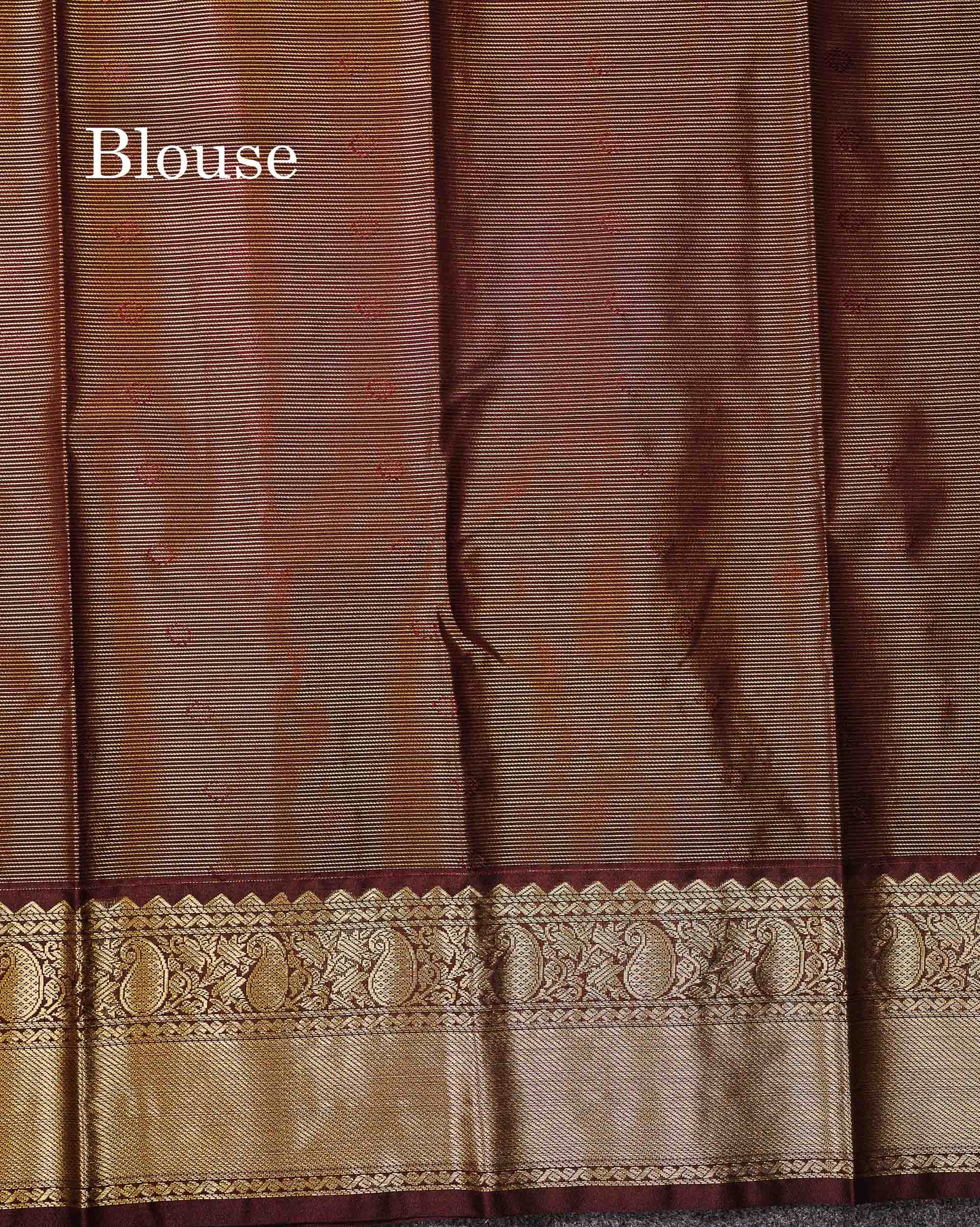 Semi Silk Saree - Olive Mustard Yellow Traditional Butta With Vaira Oosi Lines Along With Contrast Dark Brown Border