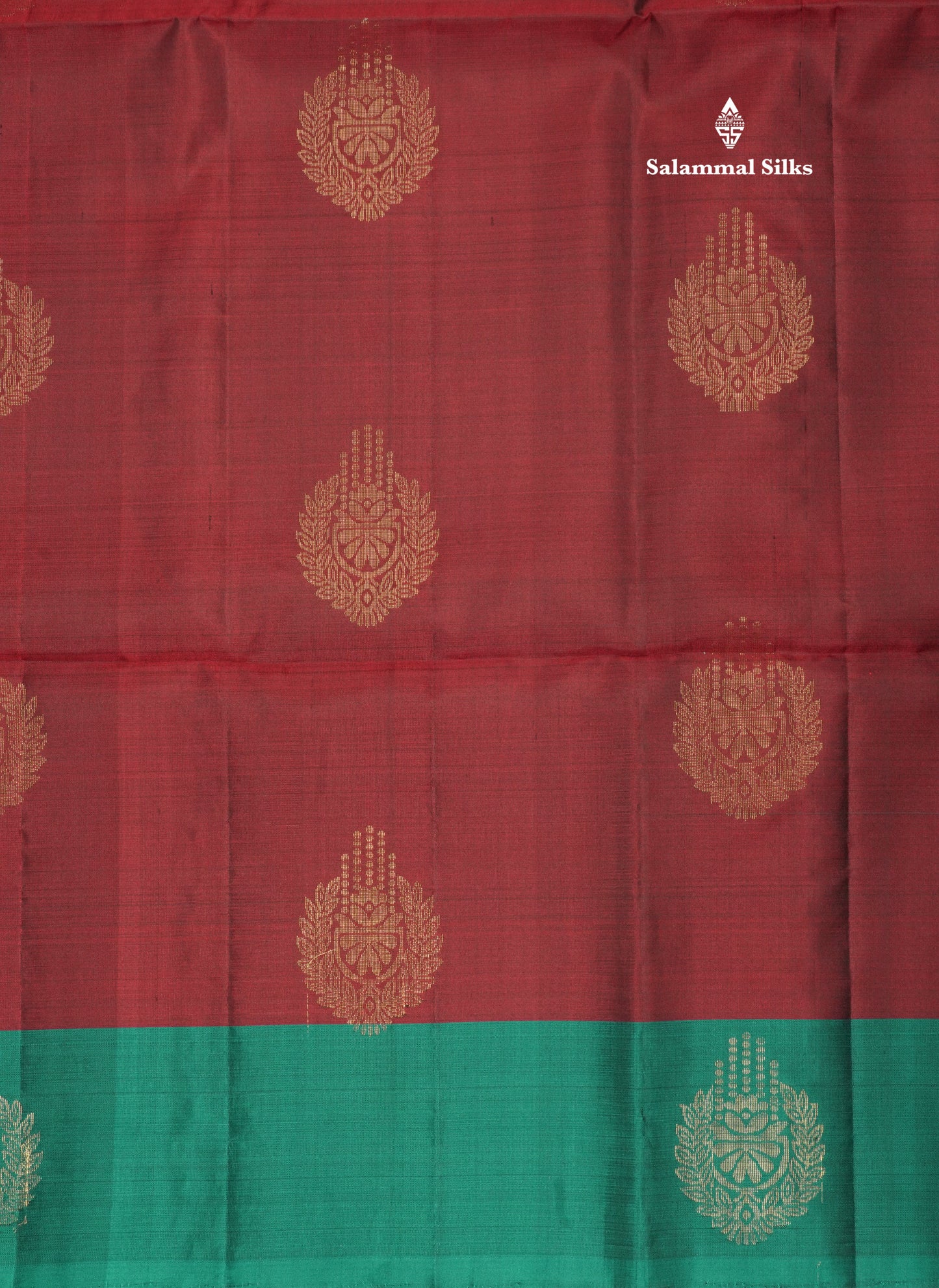 Beautiful Dark Maroon Pure Kanjivaram Soft Silk Saree With Contrast Peacock Green Border