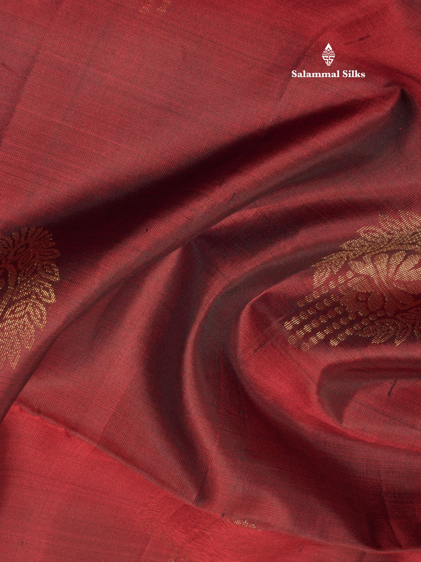 Beautiful Dark Maroon Pure Kanjivaram Soft Silk Saree With Contrast Peacock Green Border