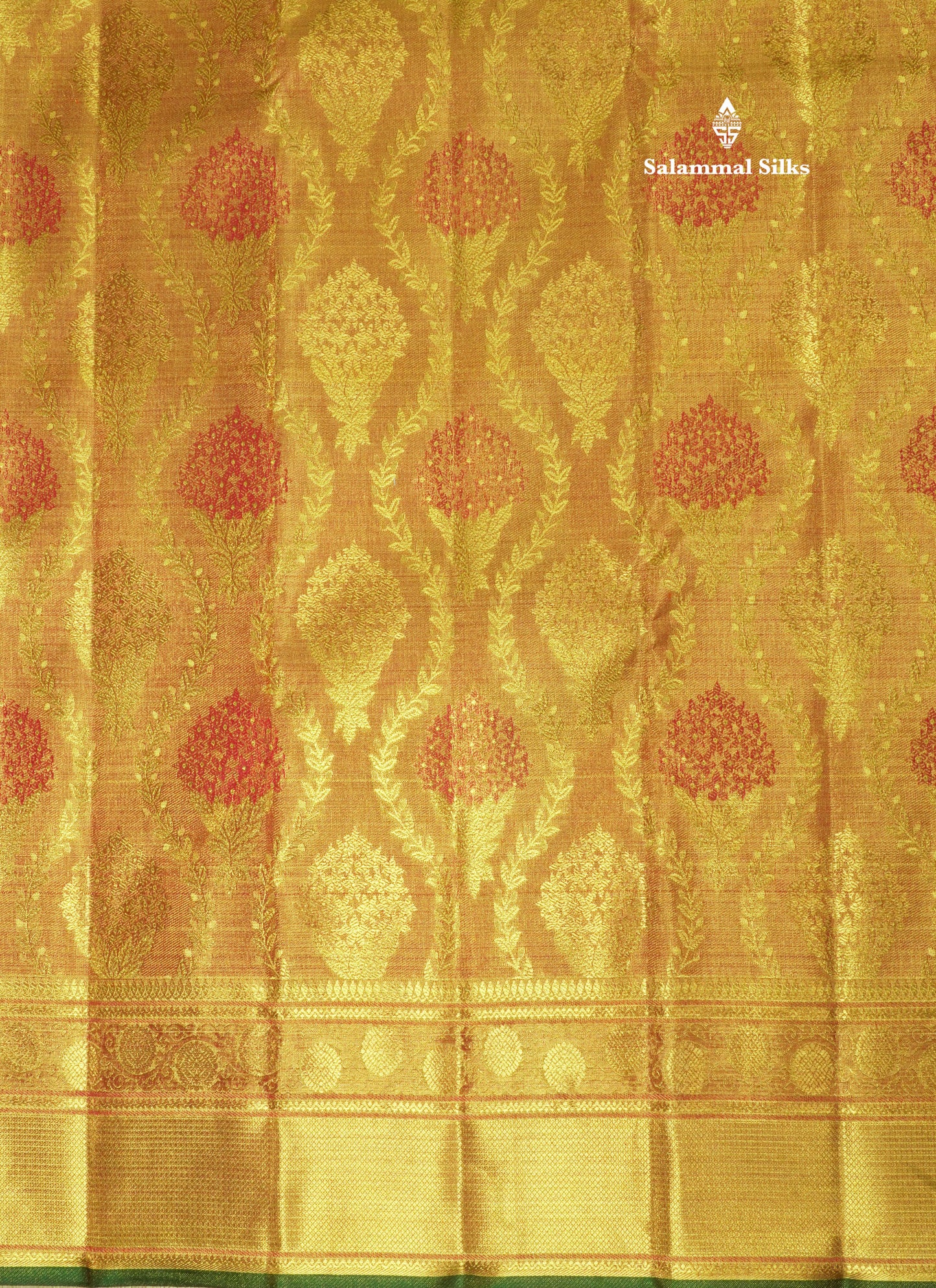 Light Maroon Tissue Pure Kanjivaram 2G Zari Silk Saree With Gold Zari Border