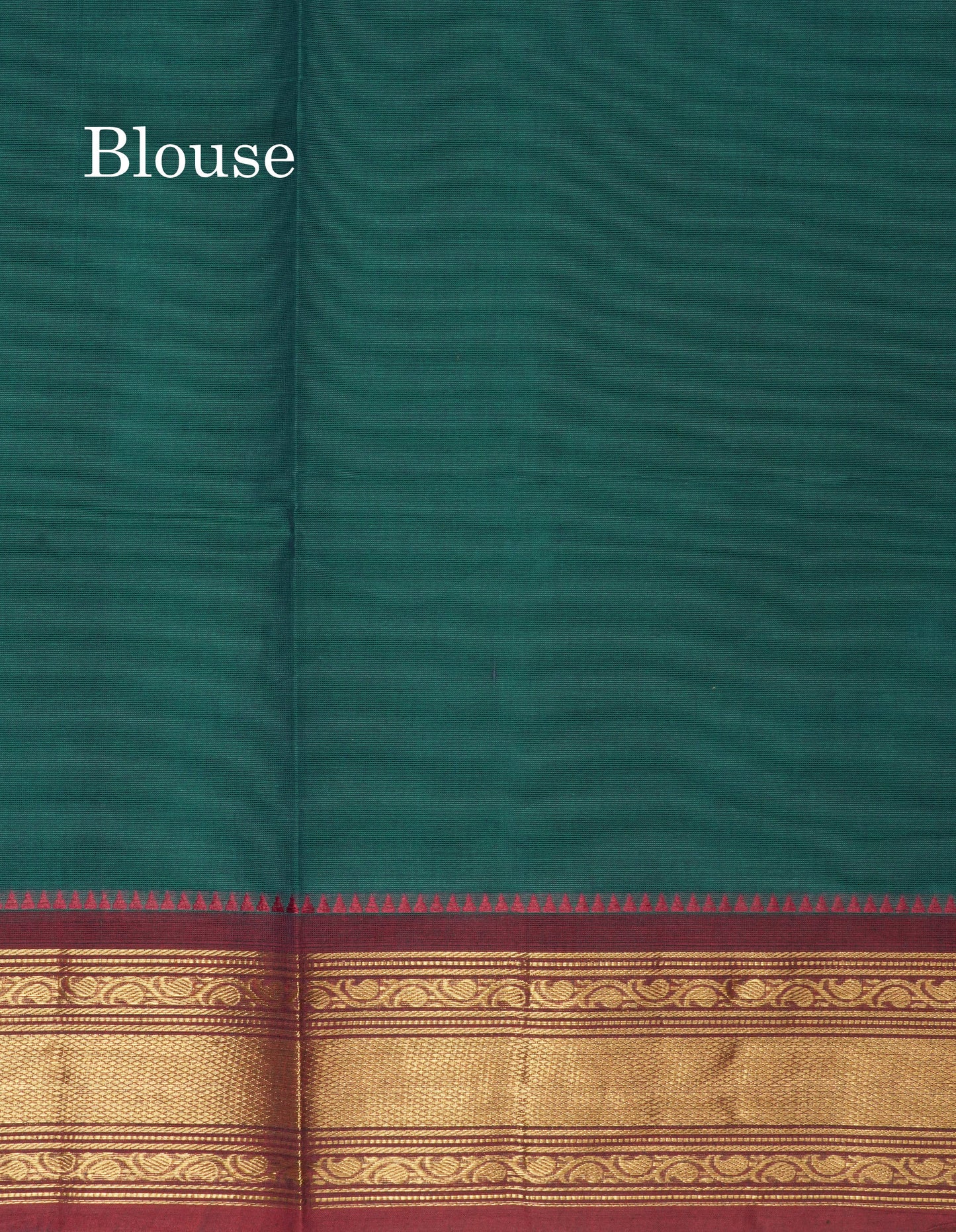 Peacock Blue Beautiful Pure Cotton Saree With Contrast Traditional Dark Maroon Border