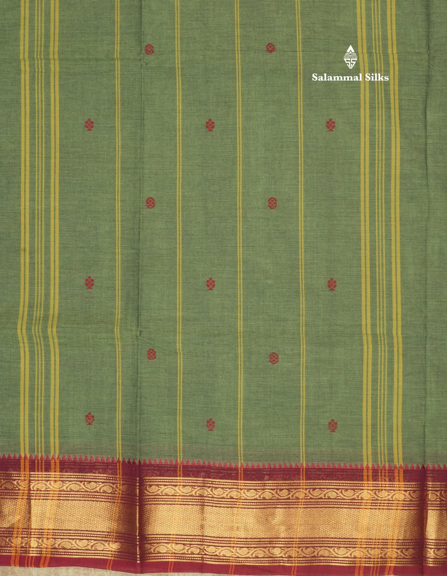Peacock Blue Beautiful Pure Cotton Saree With Contrast Traditional Dark Maroon Border
