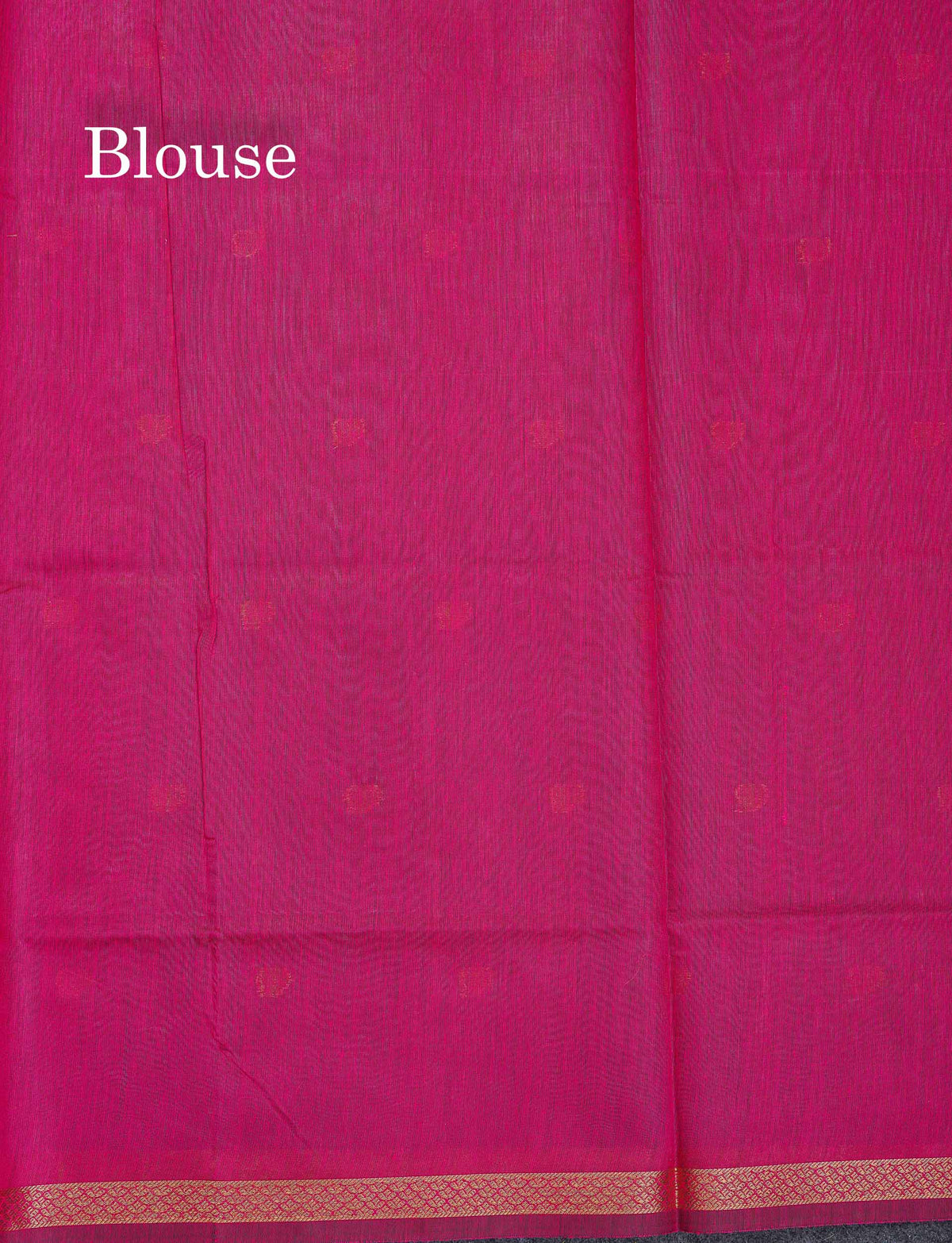 Maheshwari Cotton Saree - Grey Colour Body Zari Butta With Contrast Pink Blouse