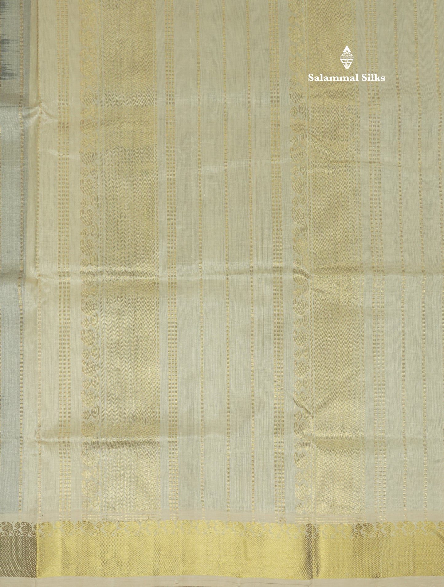 Violet Pure Silk Cotton Saree With Contrast Half White Traditional Border