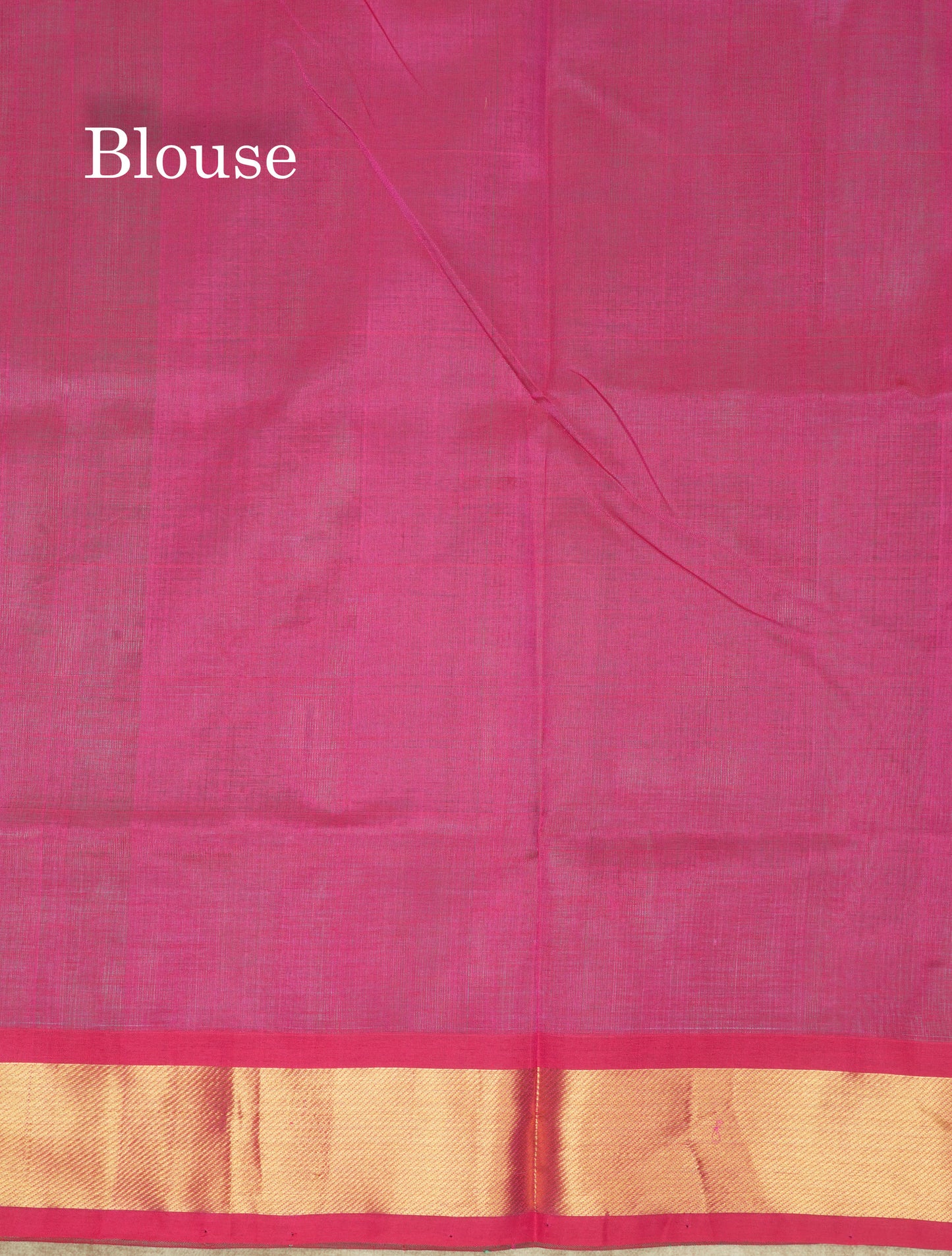 Saffire Green Plain Pure Silk Cotton Saree With Gold Zari Border