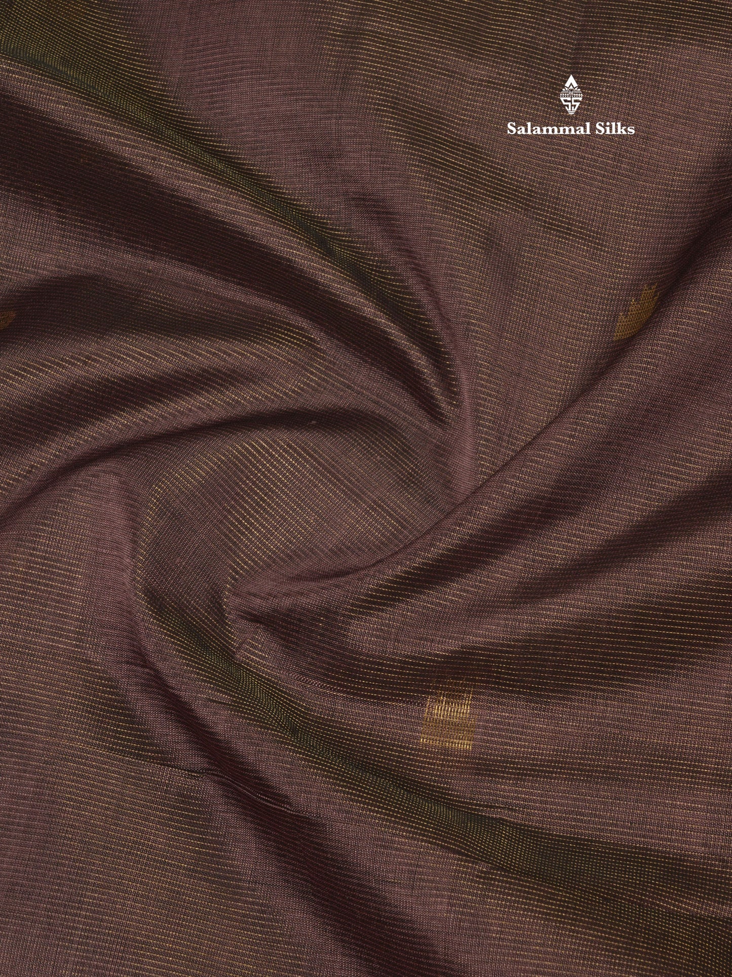 Chocolate Vairaoosi Pure Silk Cotton Saree With Traditional Gold Zari Border