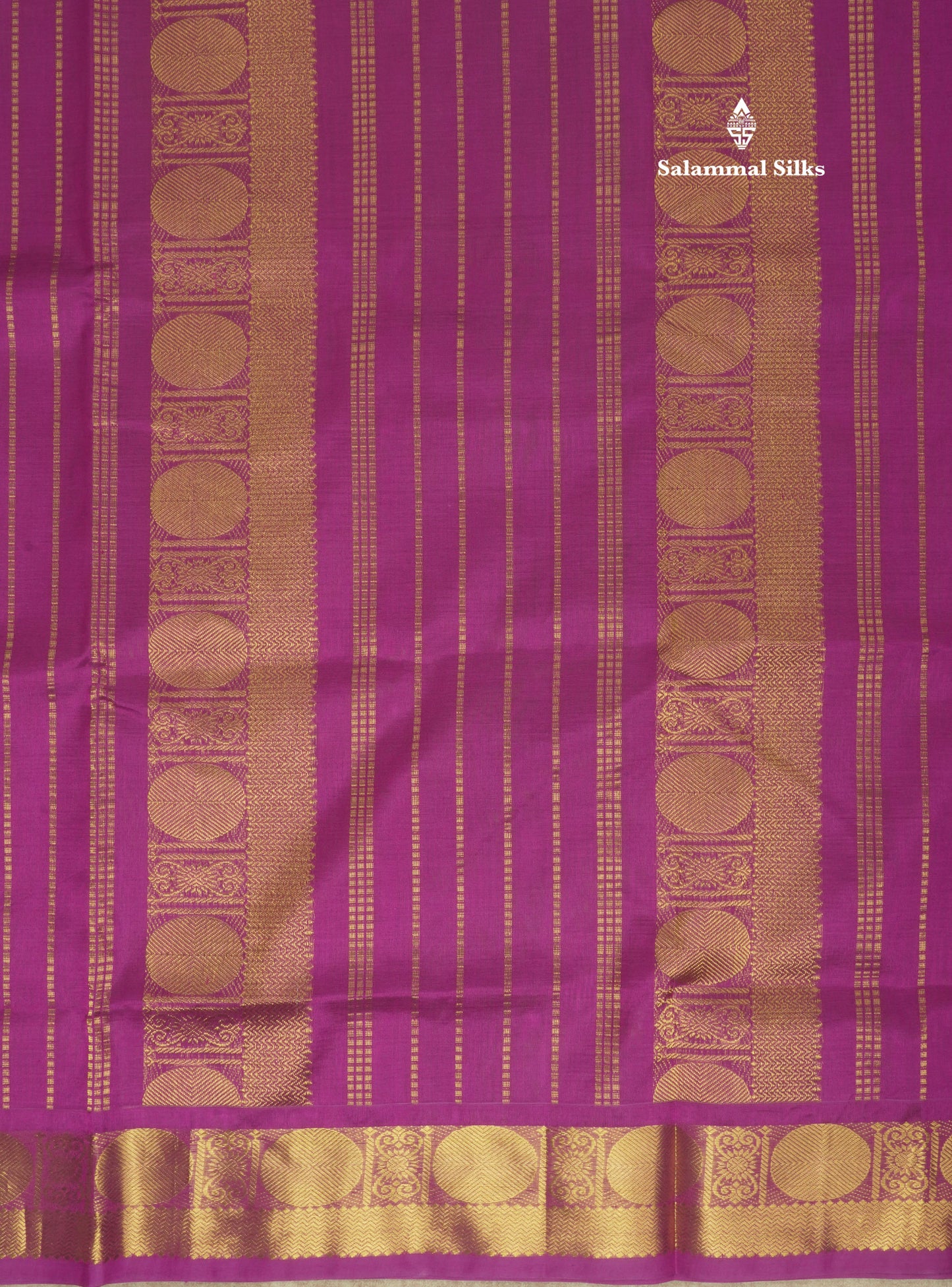 Parrot Green Plain Pure Silk Cotton Saree With Contrast Vadamalli Traditional Border