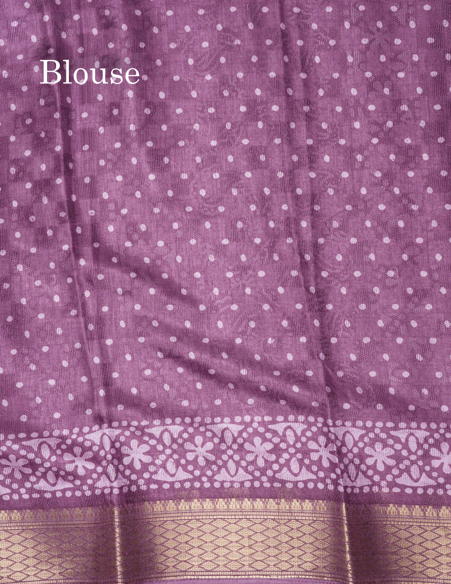 Pastel Violet Semi Dola Fancy Saree Printed Design With Traditional Zari Border