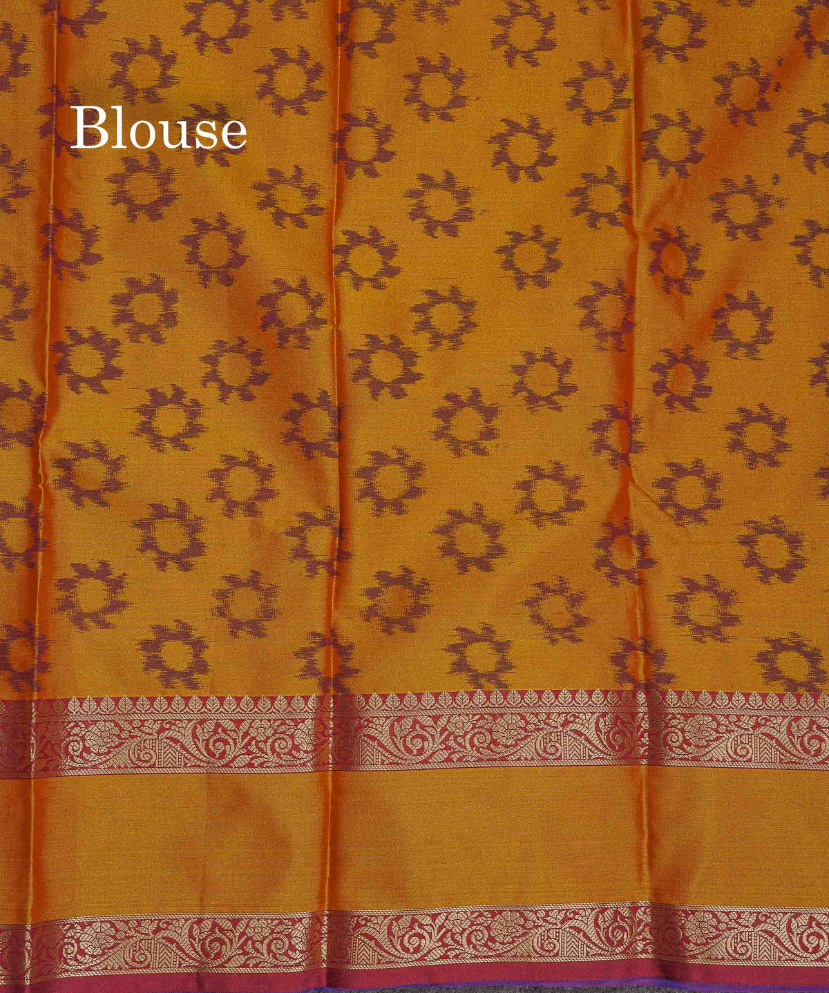 Semi Silk Saree - Dual Tone Blue Colour Body Zari Butta With Pochampally Fancy Border