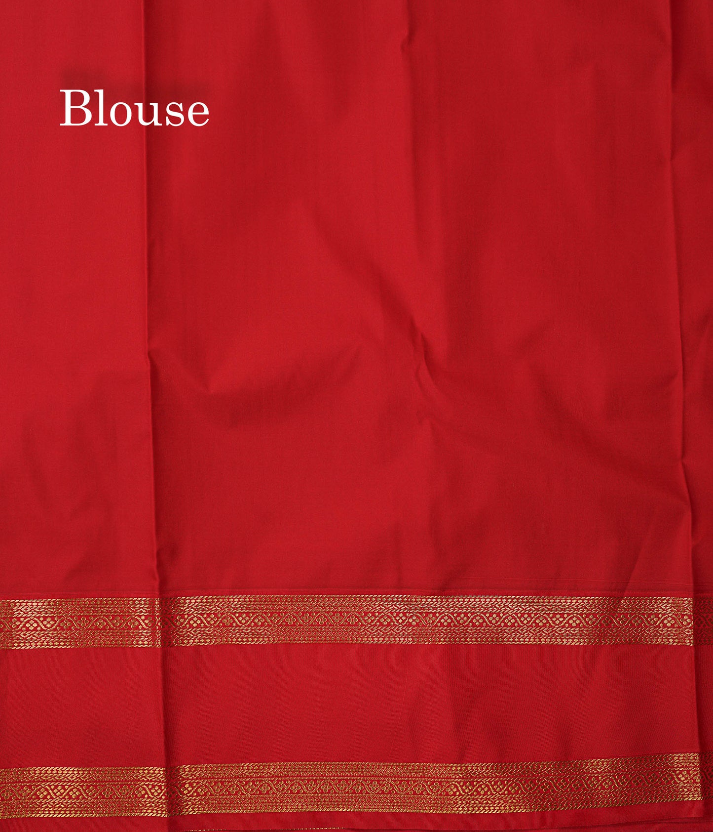 Semi Silk Saree - Peacock Blue Butta With Checks Along With Contrast Chilly Red Traditional Gap Border