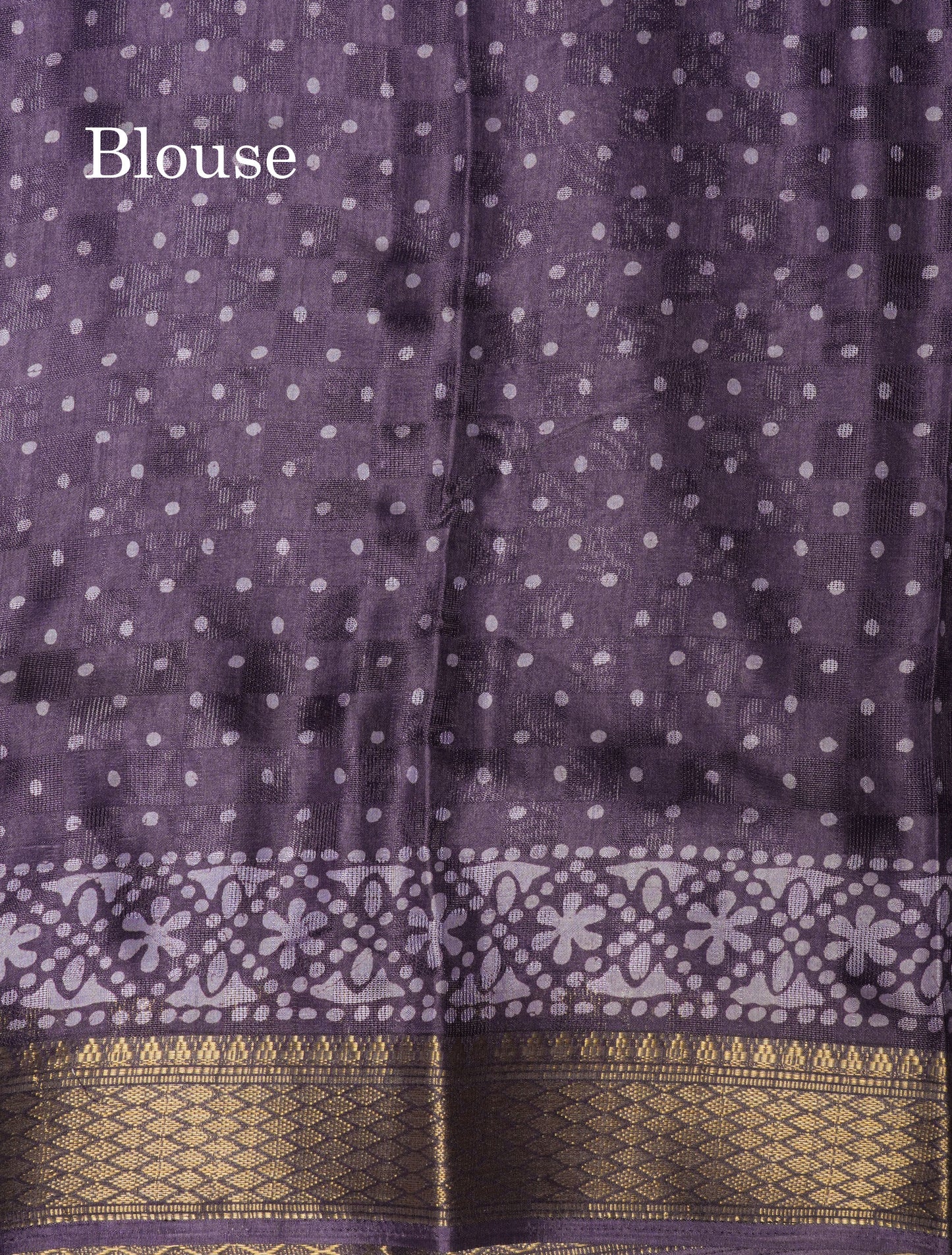 Pastel Violet Semi Dola Fancy Saree Printed Design With Traditional Zari Border