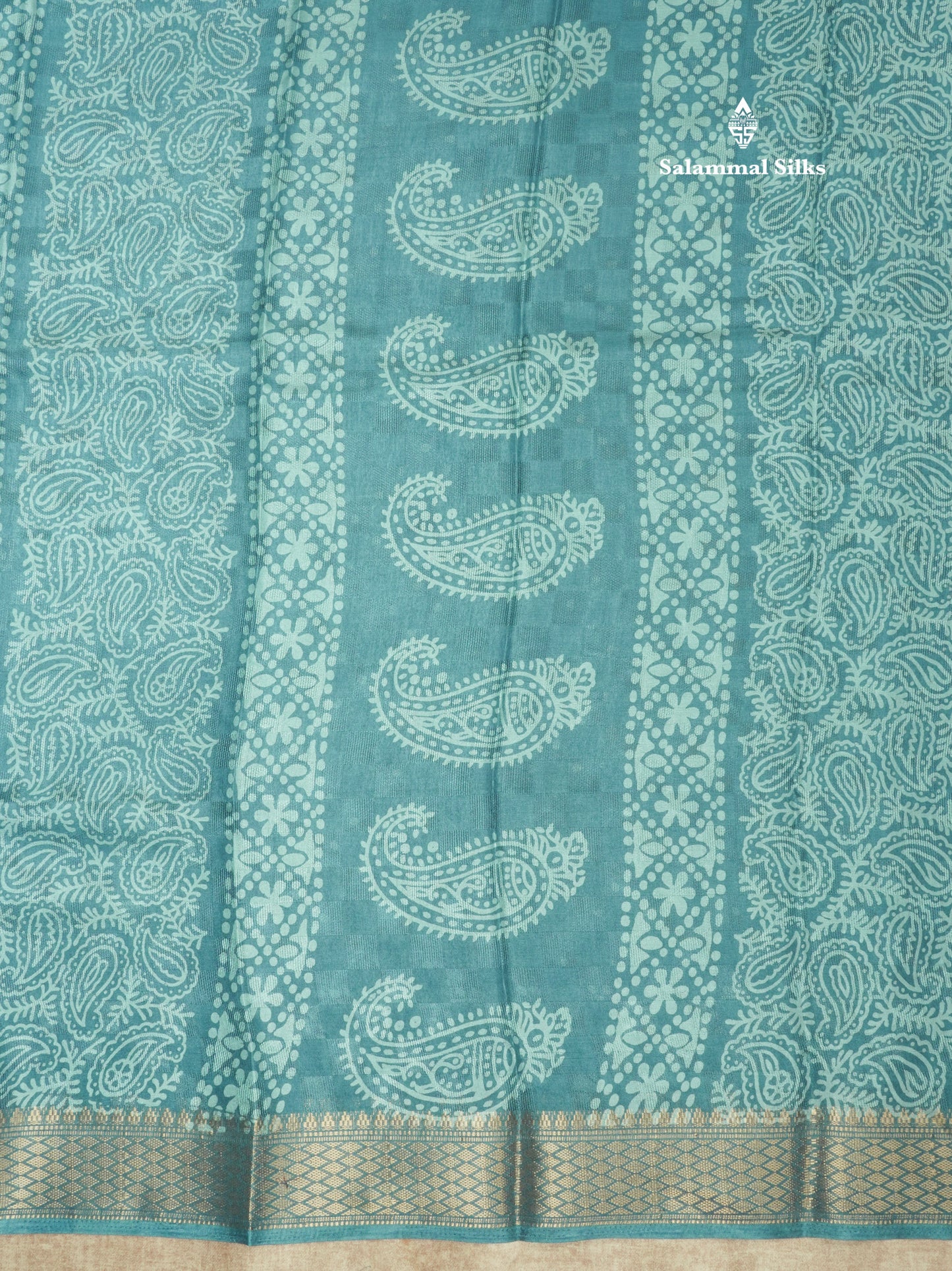 Pastel Violet Semi Dola Fancy Saree Printed Design With Traditional Zari Border