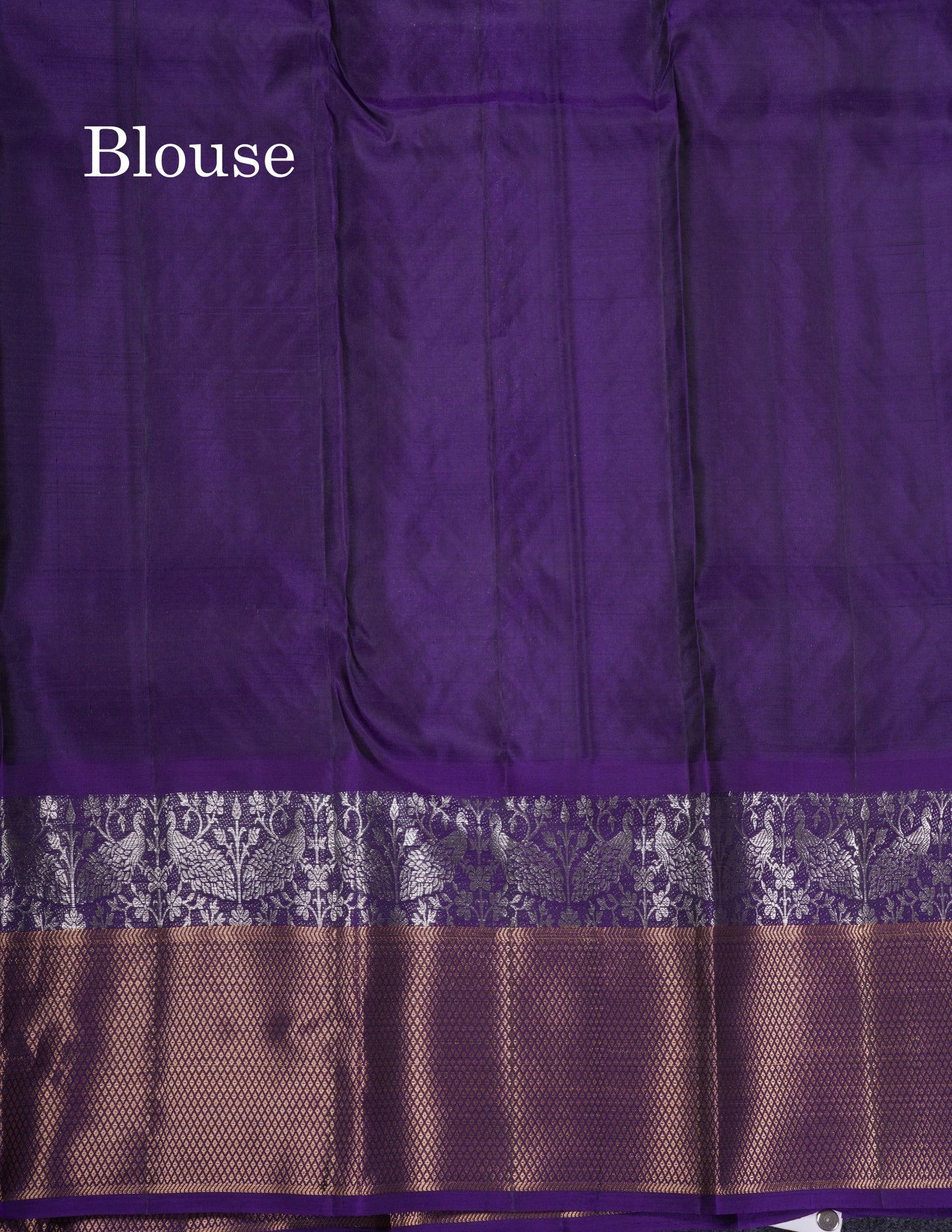 Green Shade Pure Silk Mix Saree With Contrast Violet Border