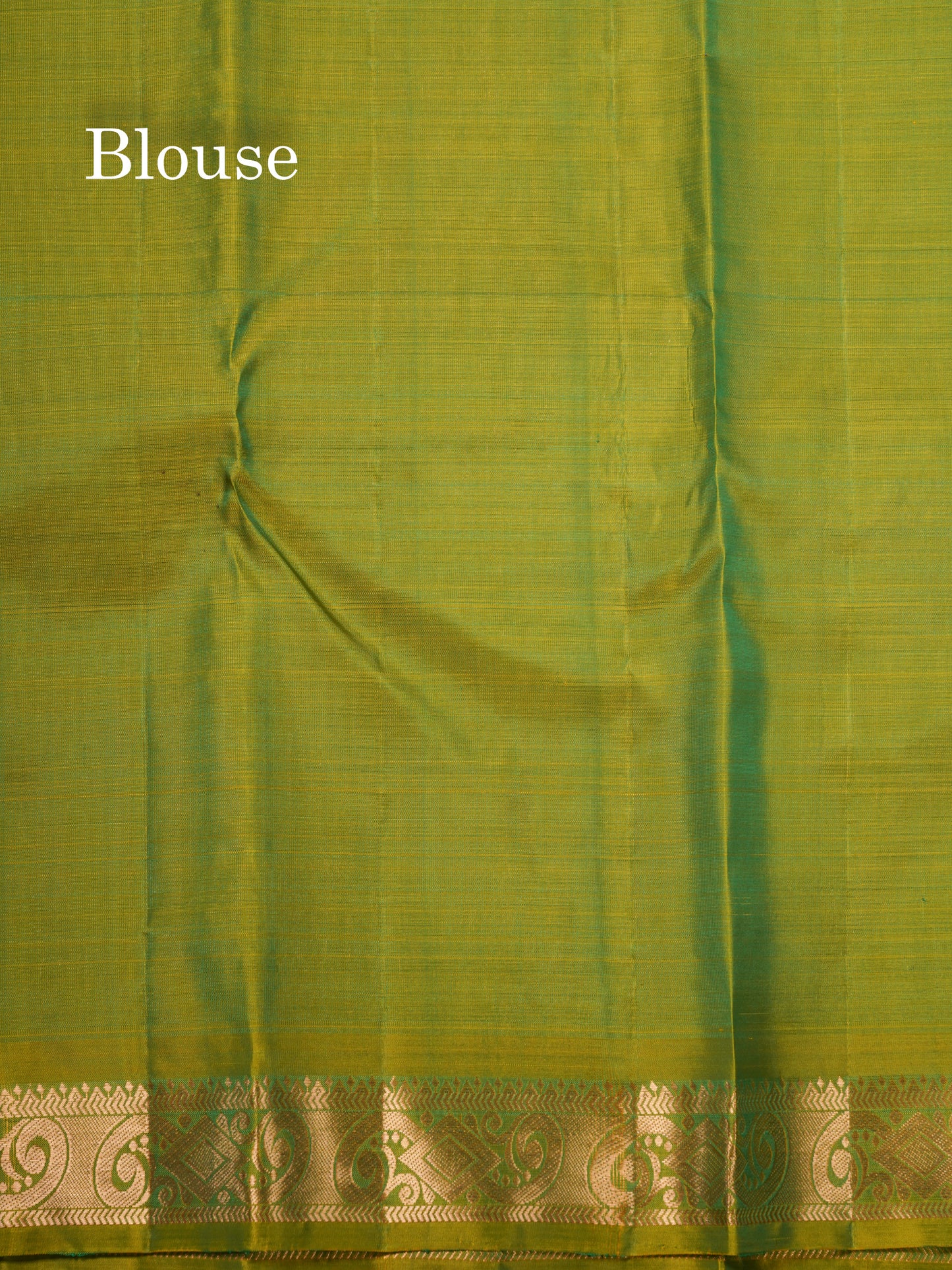 Sapphire Green Pure Silk Mix Saree With Contrast Manthulir Green Small Border