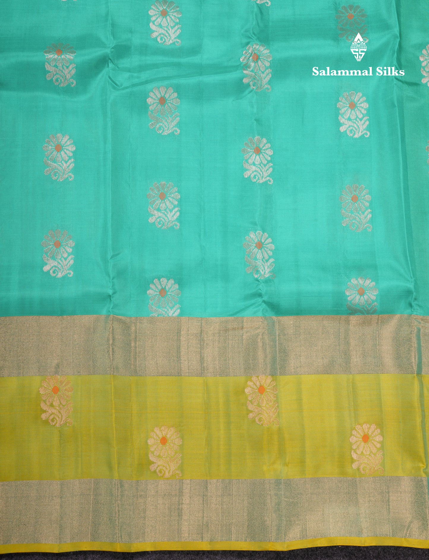 Rexona Green Pure Silk Mix Saree With Contrast Manthulir Green Border