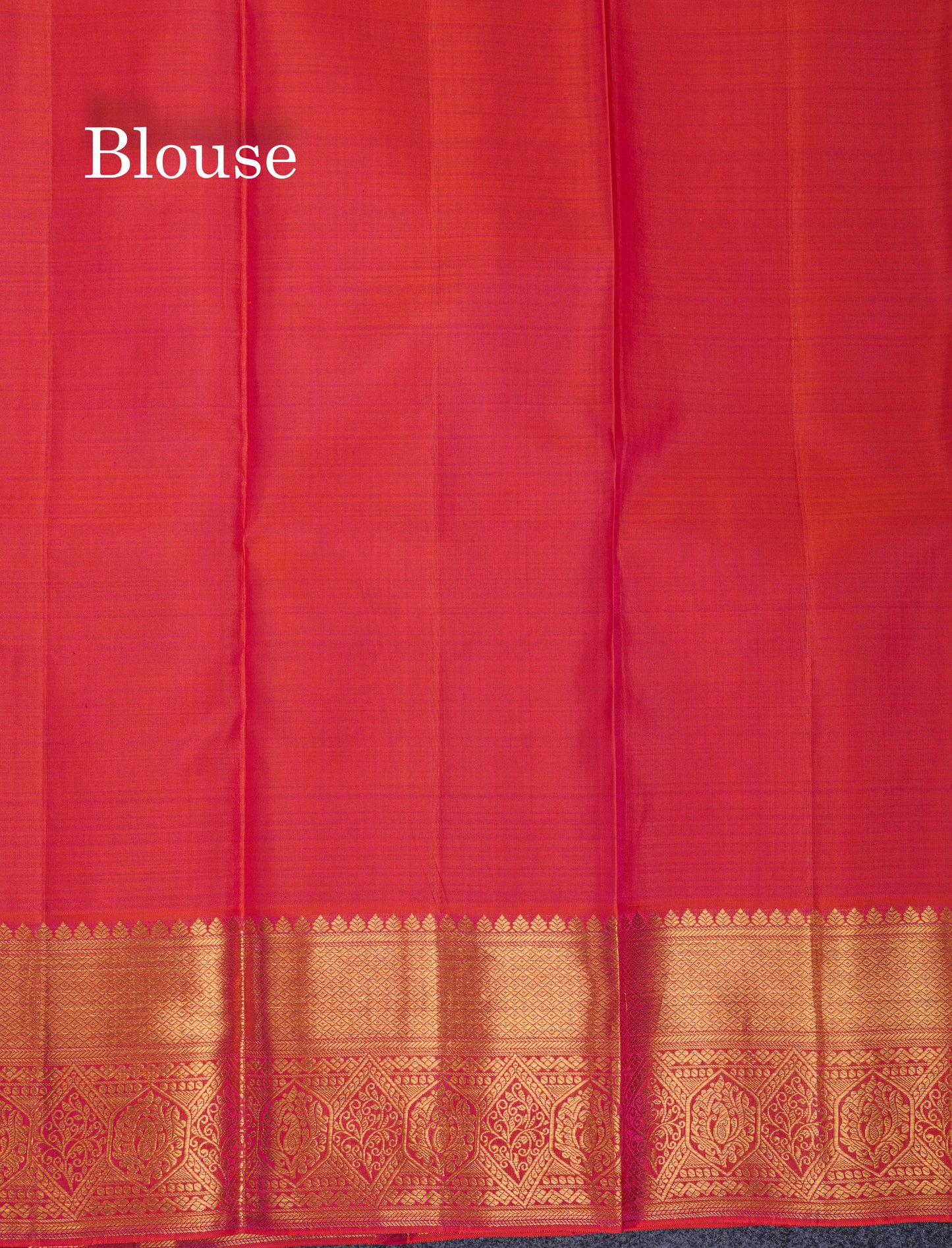 Beautiful Dual Tone Pinkish Orange Bridal Pure Kanjivaram Silk Saree With Traditional Border