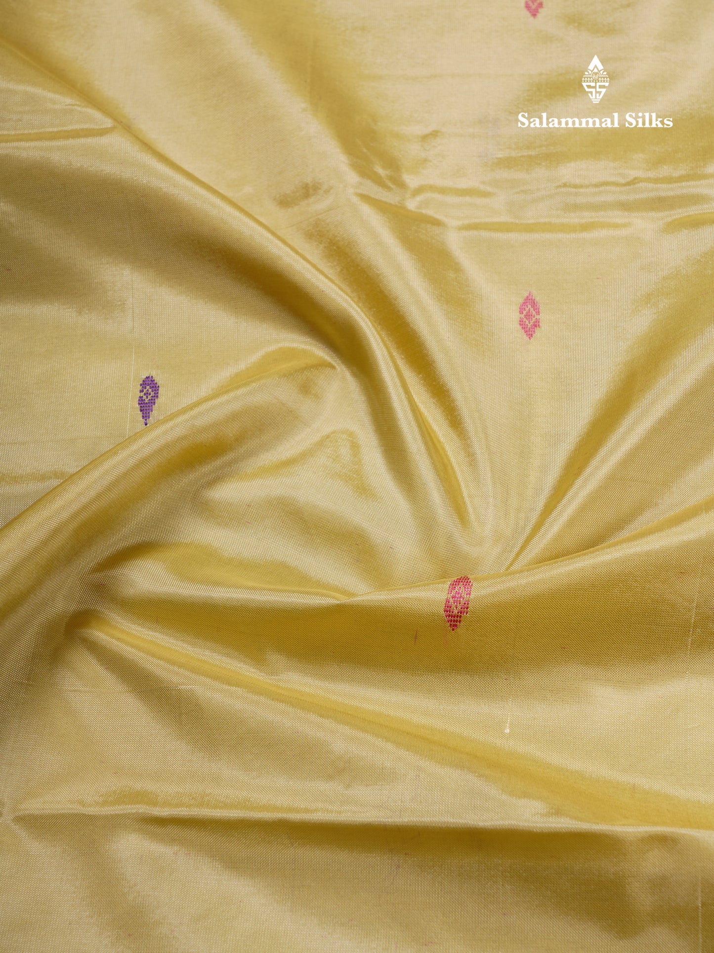 Beige Banana Pinth Saree (Vaazhainaar Pattu) With Contrast Sapphire Green Blouse