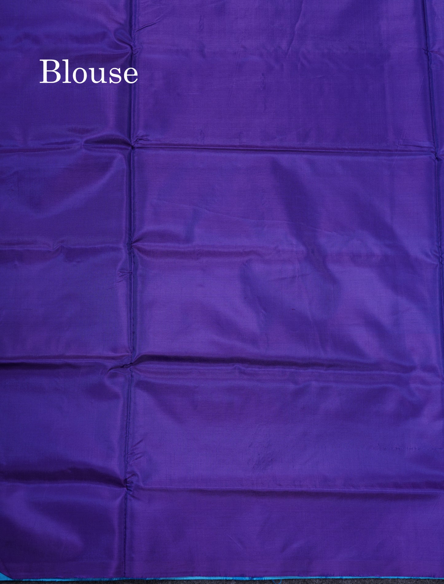 Sky Blue Banana Pinth Saree (Vaazhainaar Pattu) With Contrast Violet Blouse