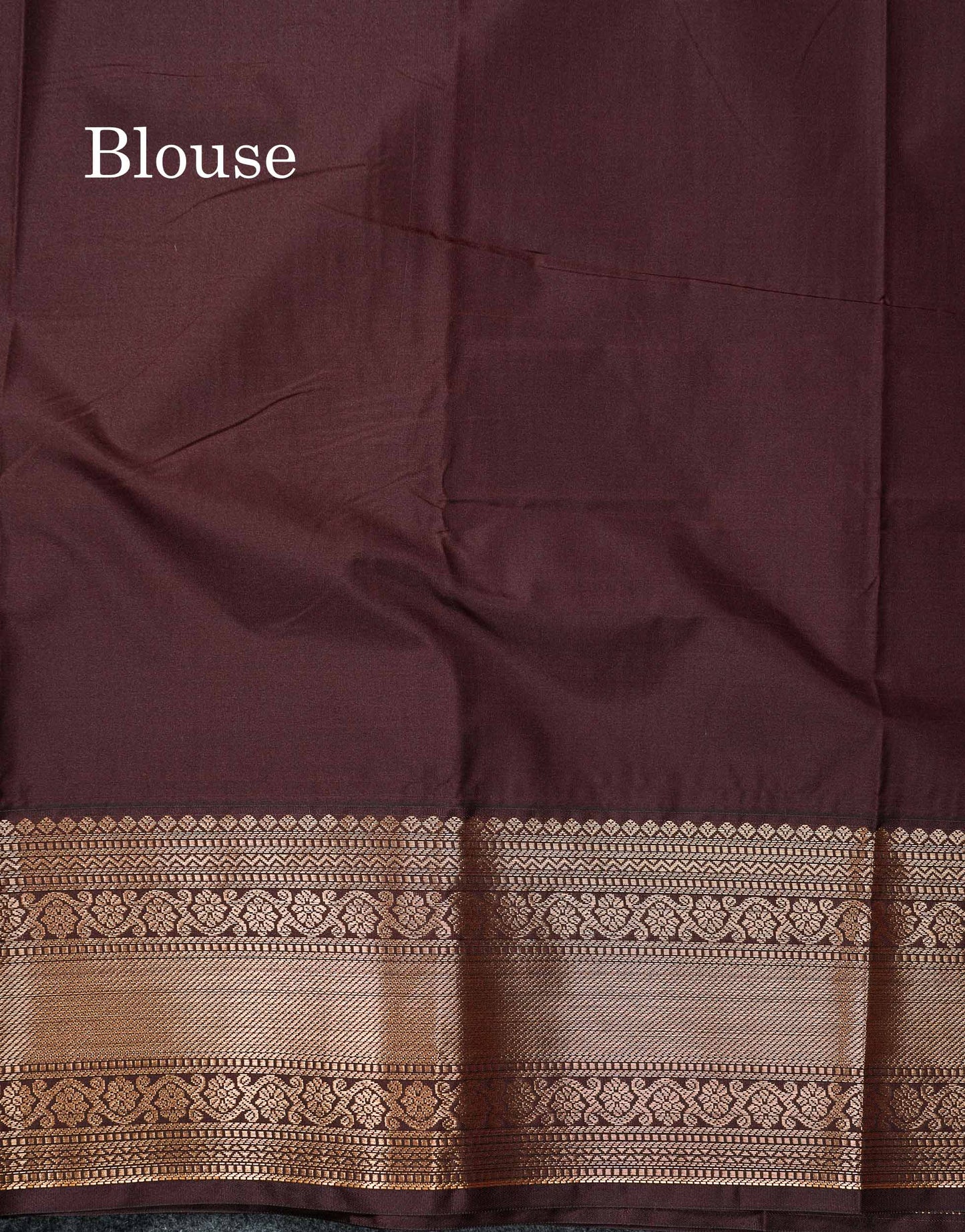 Semi Silk Saree - Dual Tone Pink Small Checks With Butta Along With Contrast Dark Brown Traditional Border