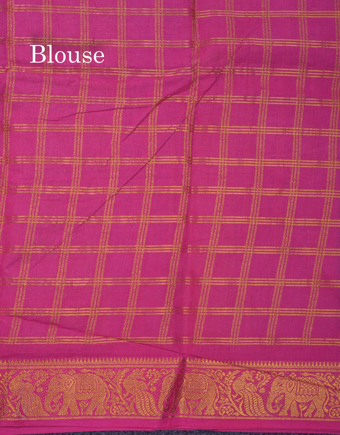 Beautiful Orange Zari Checks Sungudi Cotton Saree With Contrast Magenta Pink Traditional Border