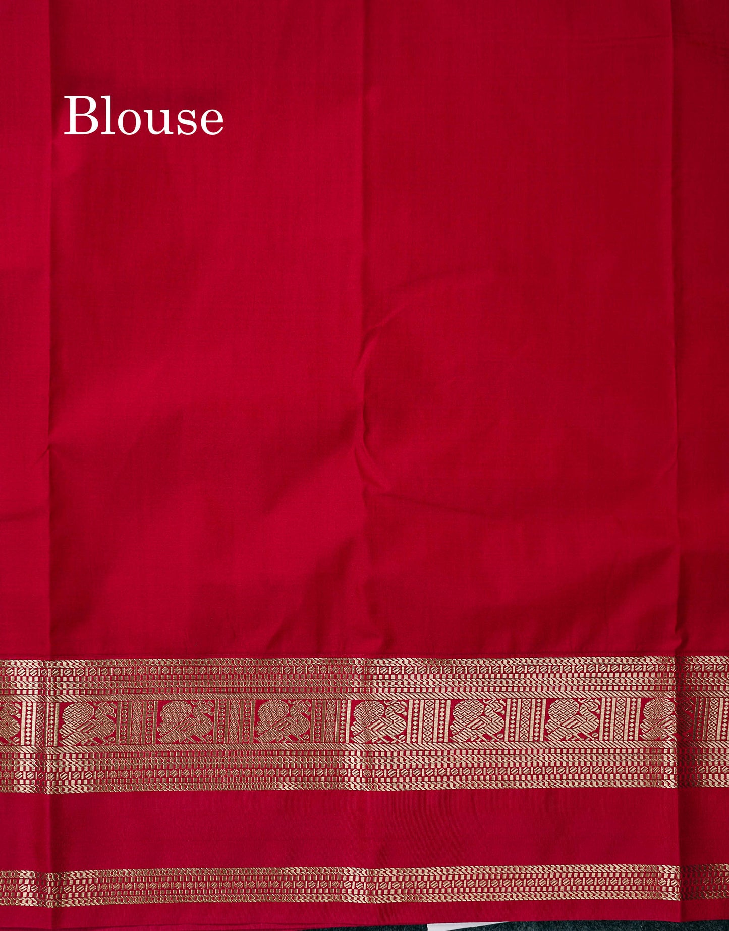 Semi Silk Saree - Dark Purple Butta With Vaira Oosi Lines Along With Contrast Red Traditional Gap Border