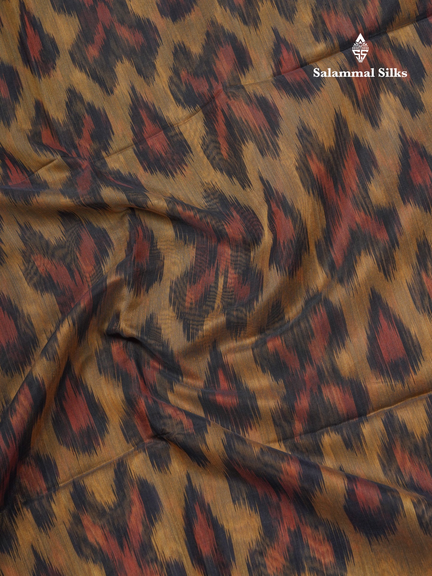 Premium Sandal Colour Pochampalli SICO Cotton Saree With Gold Zari Border
