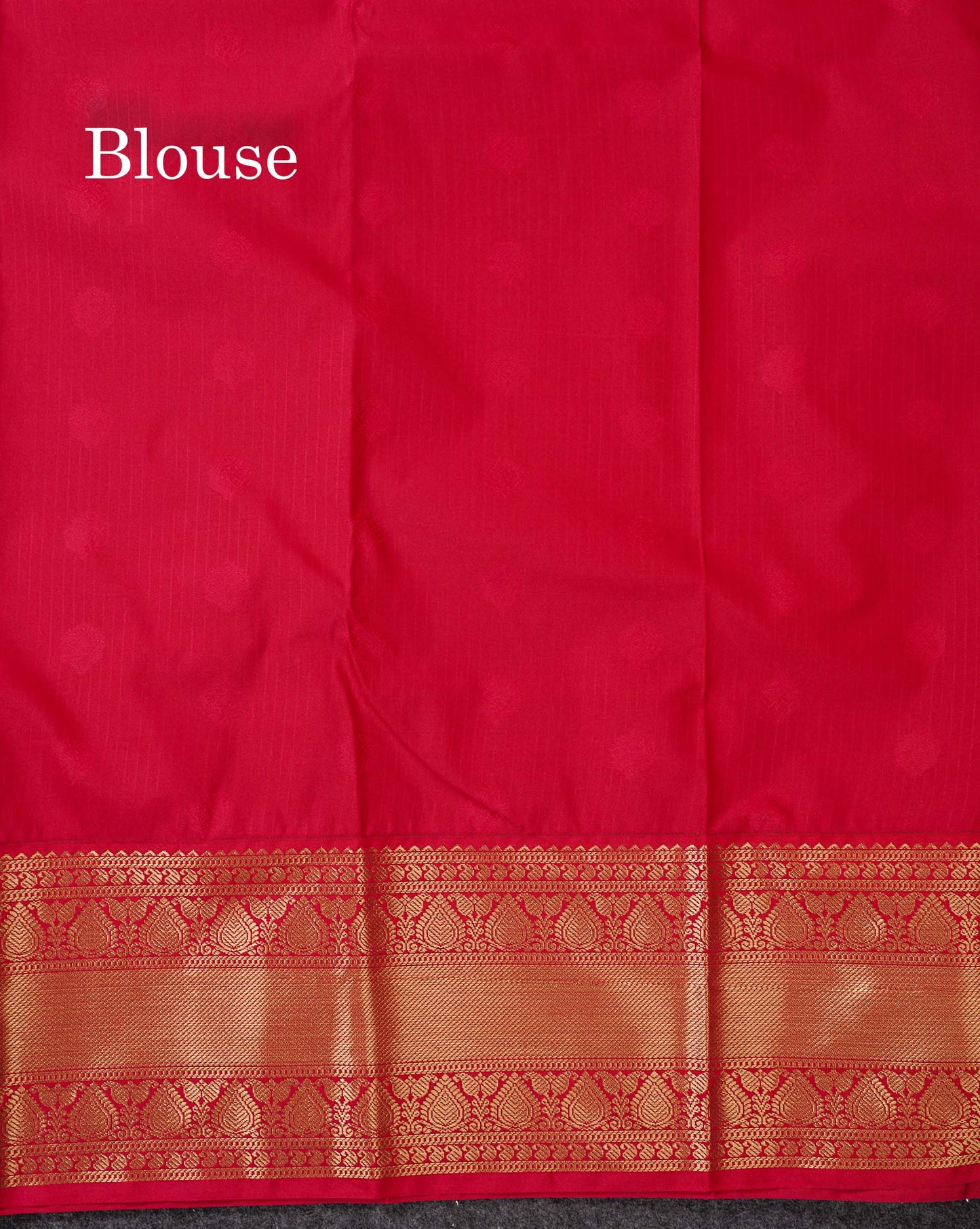 Semi Silk Saree - Green Butta With Straip Lines Along With Contrast Redish pink Traditional Border