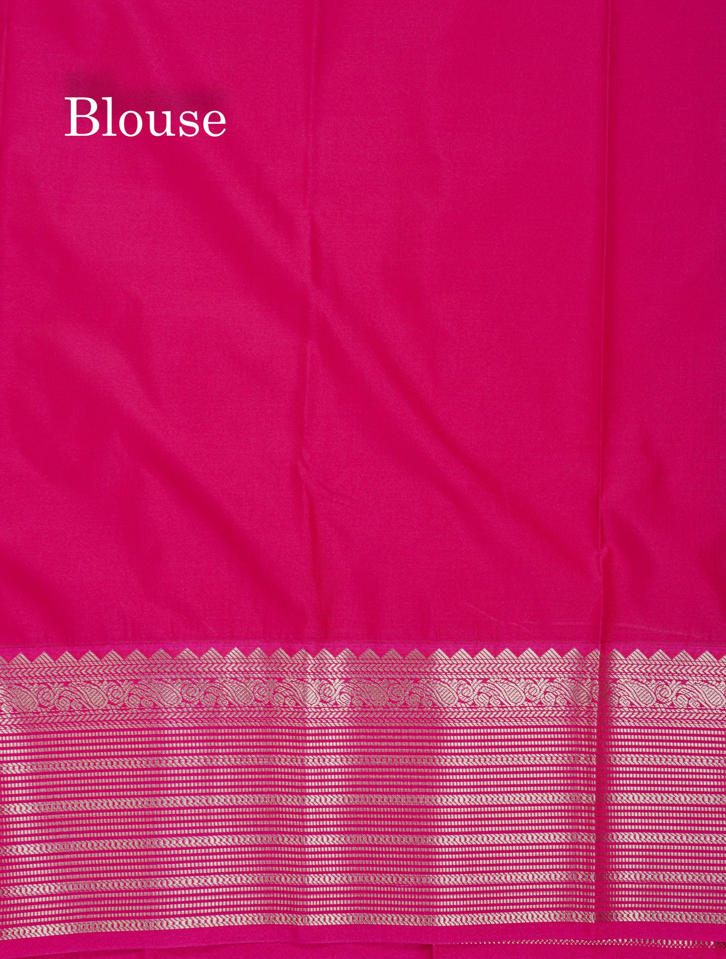 Ramar Blue Semi Silk Saree With Contrast Pink Traditional Border
