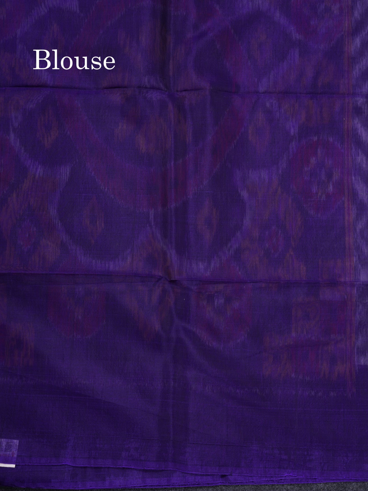 Premium White Pochampalli SICO Cotton Saree With Contrast Violet Border