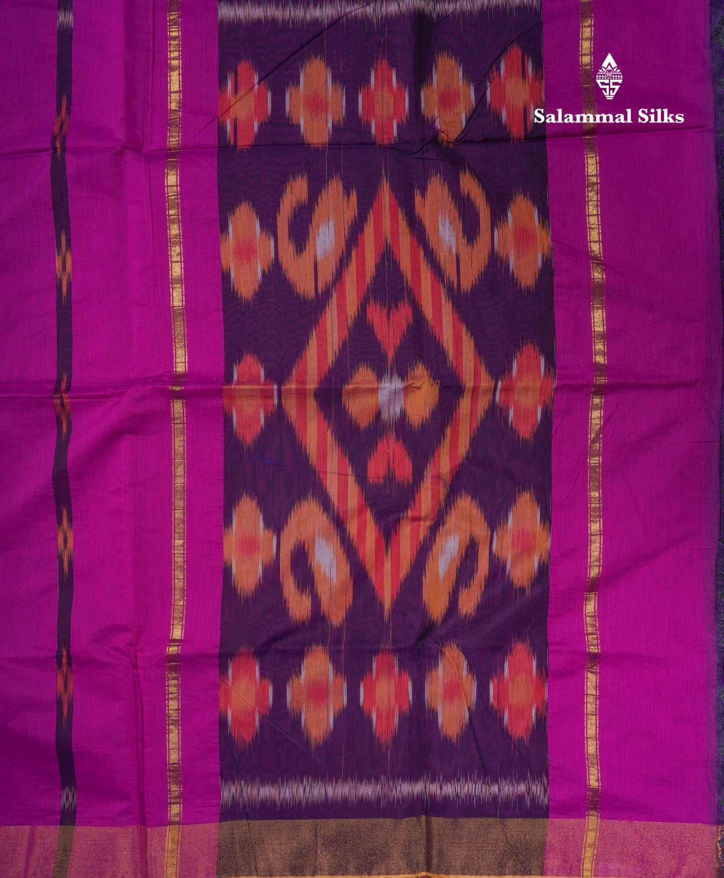 Blue Colour Pochampalli SICO Cotton Saree With Tissue Border