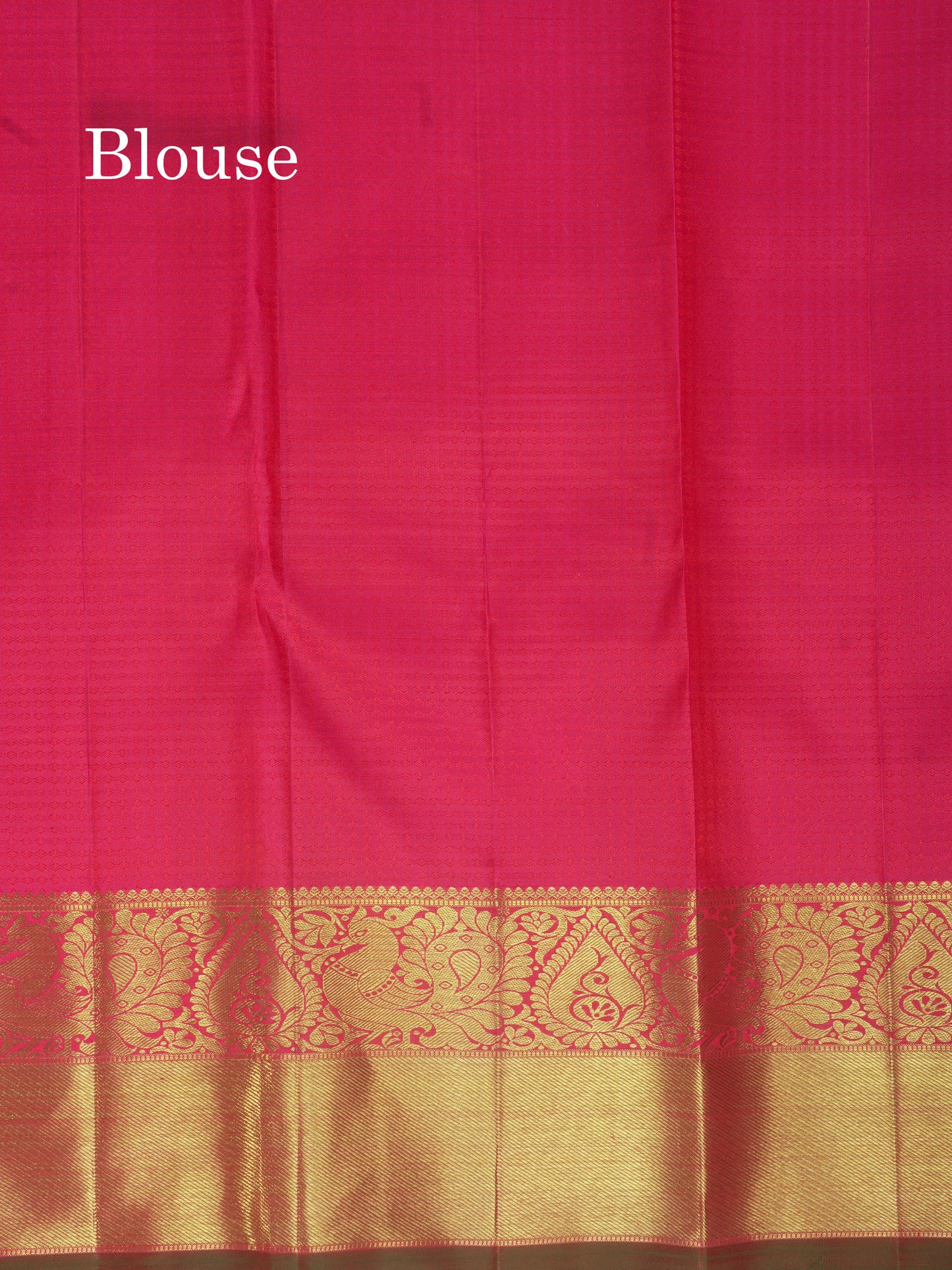 Pink Shade Pure Kanjivaram Silk Saree 3G Zari with Traditional Gold Zari Border