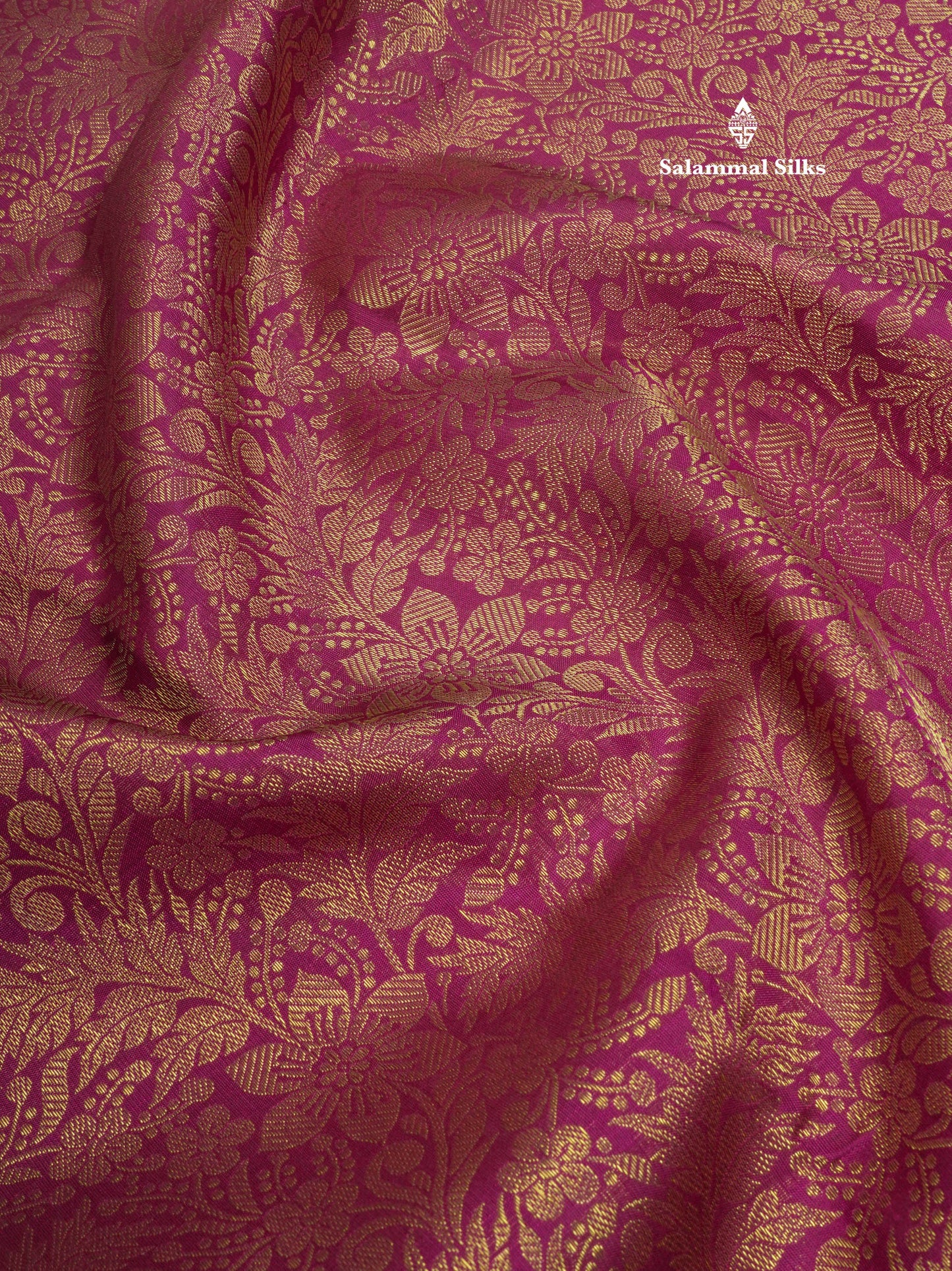 Pure Zari Bridal Purple Pure Kanjivaram Silk Saree With Medium Gold Zari Border
