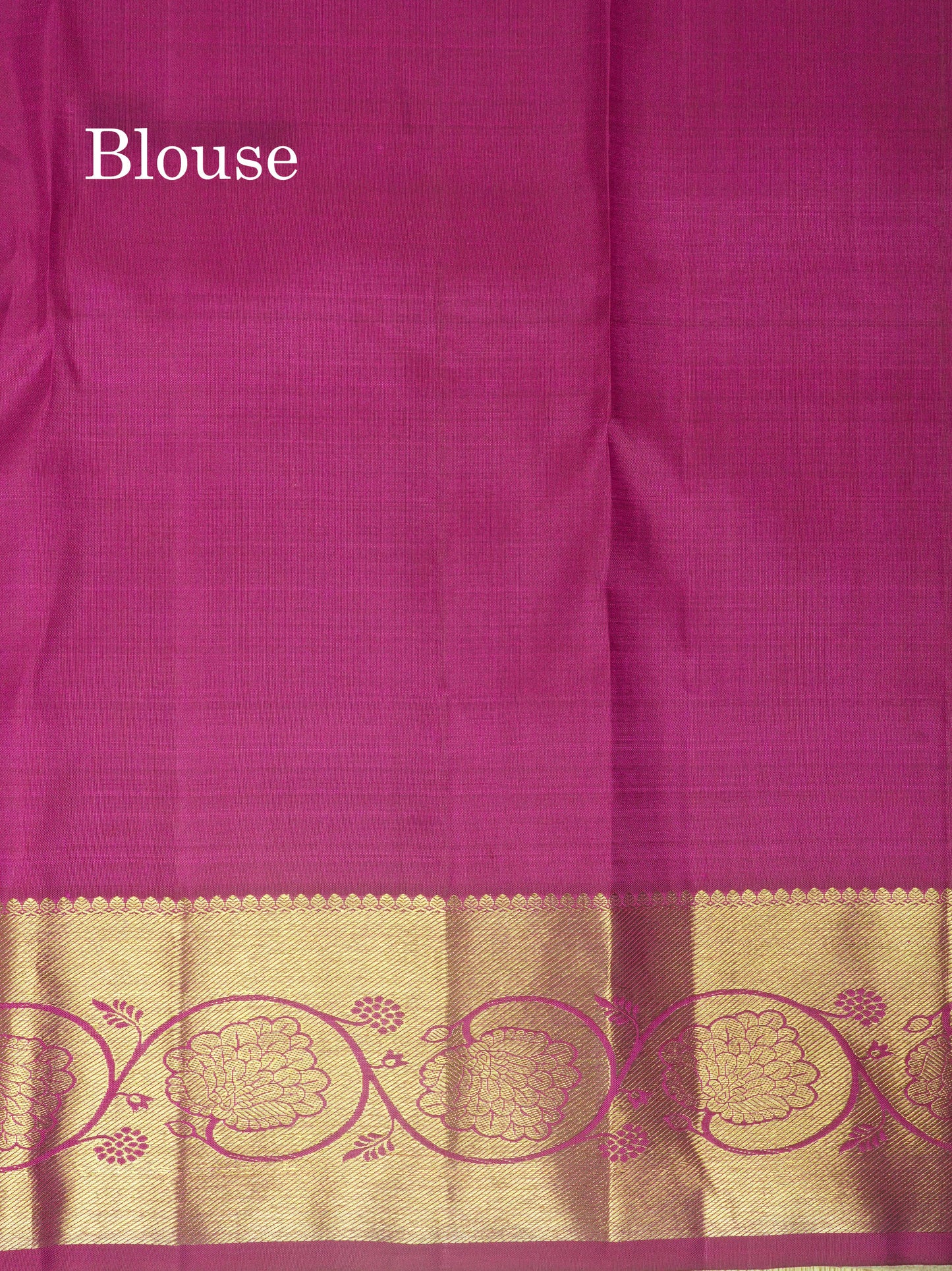 Pure Zari Bridal Purple Pure Kanjivaram Silk Saree With Medium Gold Zari Border