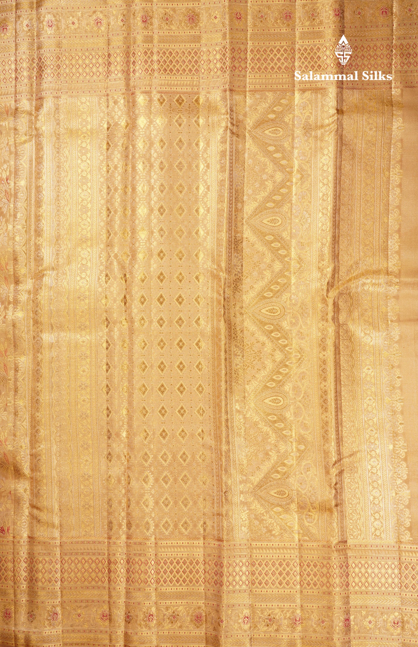 Beautiful Sandal Meenakari Work Bridal Pure Kanjivaram Silk Saree