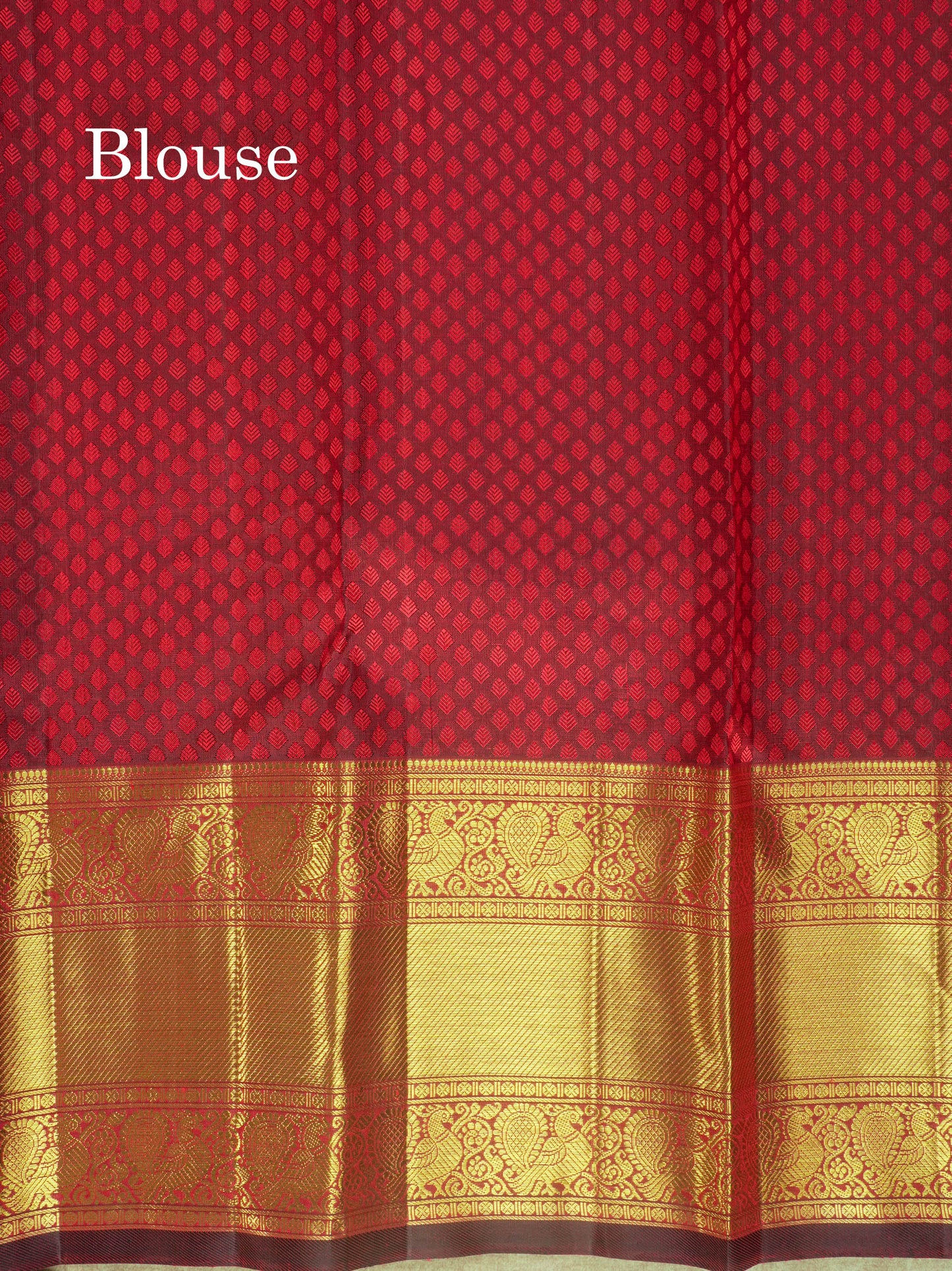 Dark Maroon Pure Kanjivaram Silk Saree 3G Zari with Traditional Gold Zari Border
